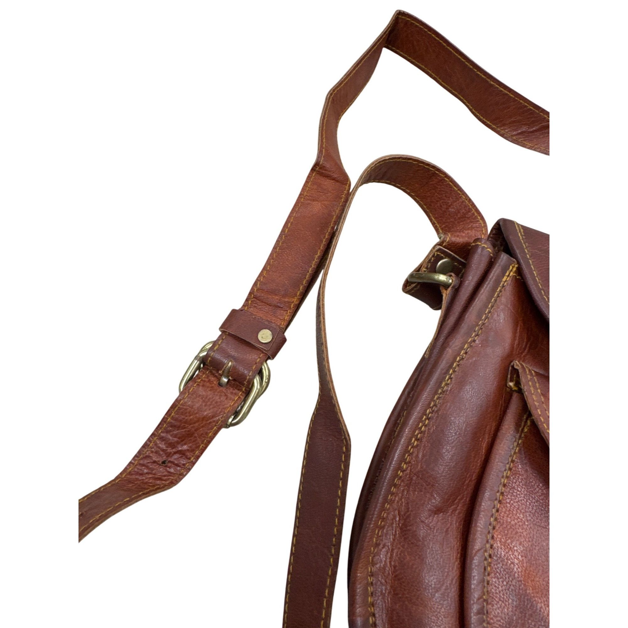 Vintage Firu womens Vintage Leather Handmade crossbody Purse 9x10 SK Size ONE SIZE - 3 Thumbnail