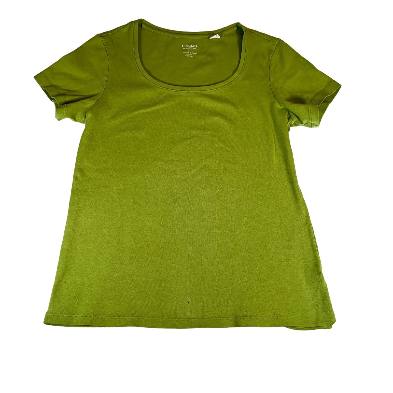 Chicos Chico's True Color Tees T-Shirt Woman 1 M4 Short Sleve Green Size M / US 6-8 / IT 42-44 - 1 Thumbnail