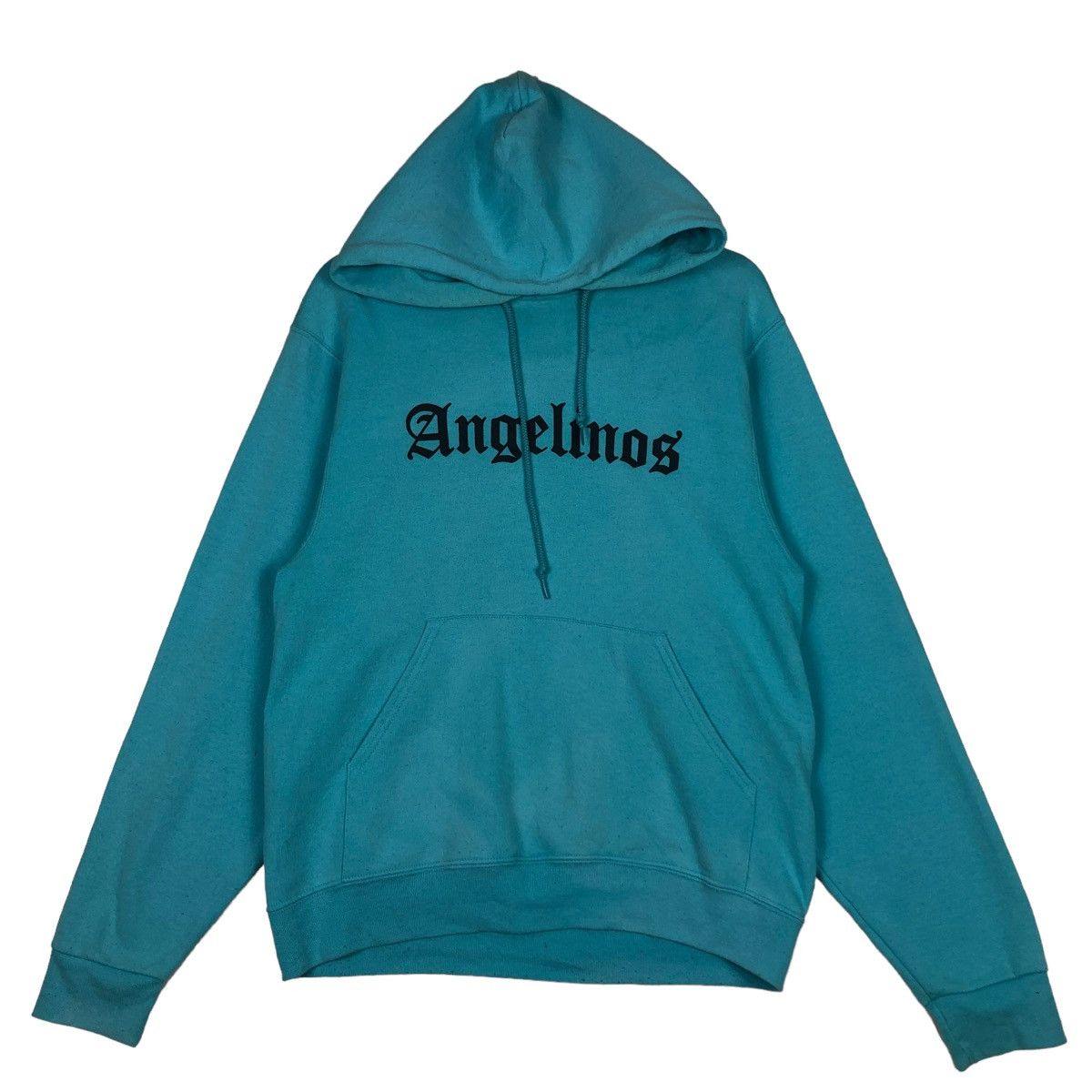 🔥Vtg Hoodie Pull Over Jerzees USA Angelinos Big Logo