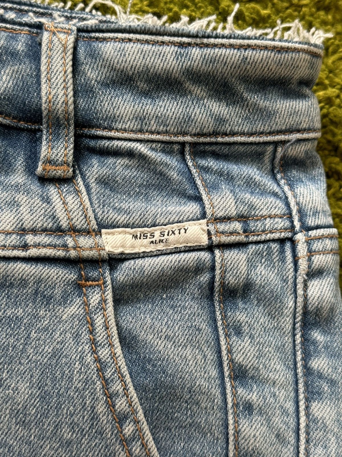 Designer × Miss Sixty Miss Sixty wide leg palazzo fur patch jeans denim Y2K Size 27" / US 4 / IT 40 - 8 Thumbnail