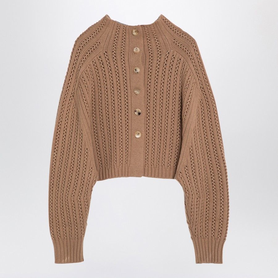 Max Mara o1d2blof0824 Wool Cashmere Sweater in Beige Size M / US 6-8 / IT 42-44 - 1 Thumbnail