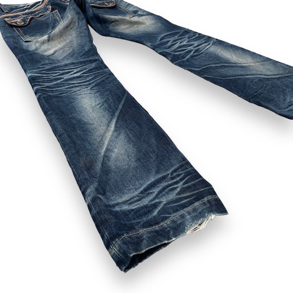 If Six Was Nine 🇯🇵 VINTAGE LOLITA BY CONCERT CLUB WASHED DENIM PANTS Size 29" - 13 Thumbnail
