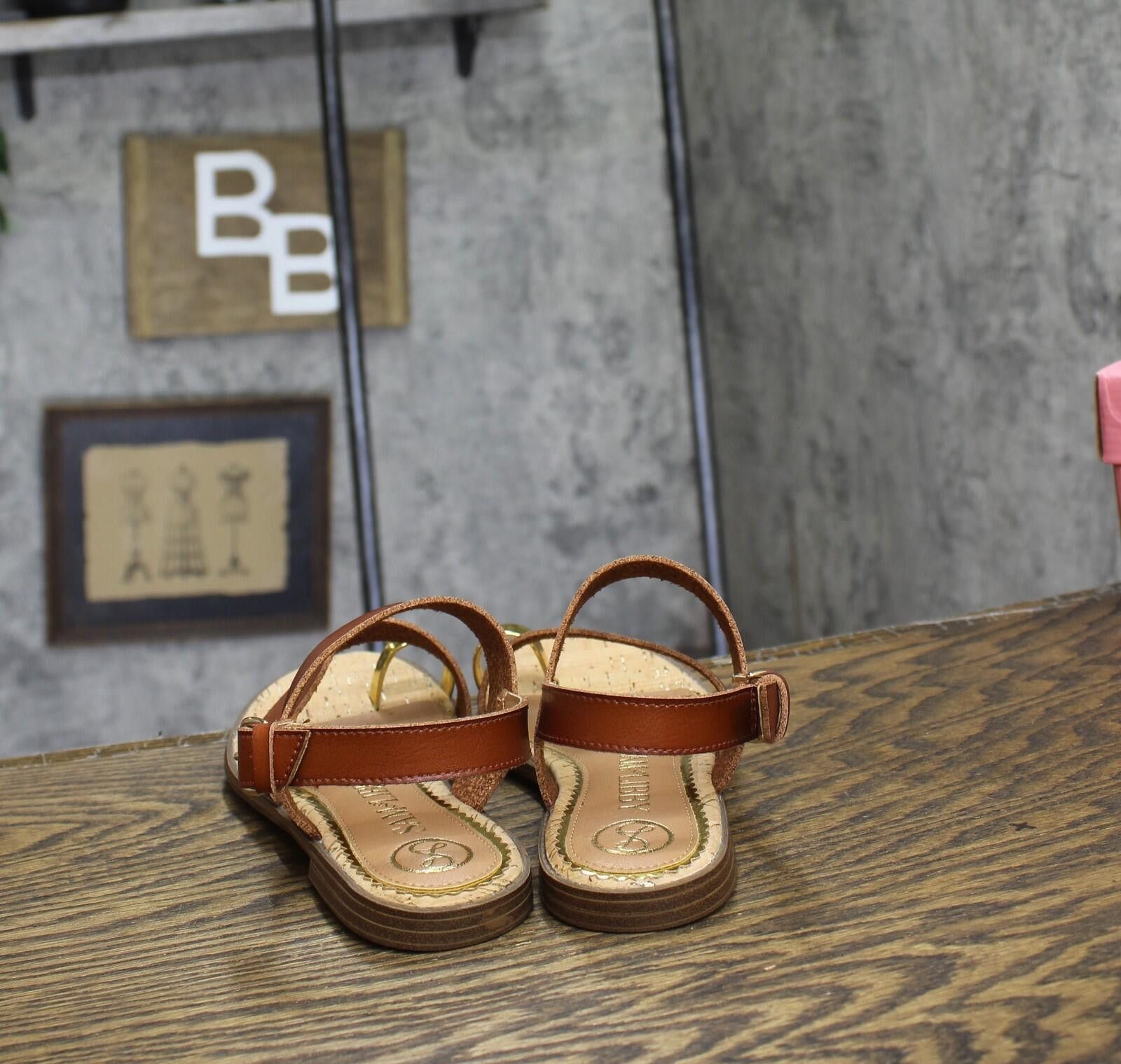 Other Nwt Sam & Libby Flat Sandal J5247s1200 Amber Brown 6.5m Size US 6.5 / IT 36.5 - 4 Thumbnail
