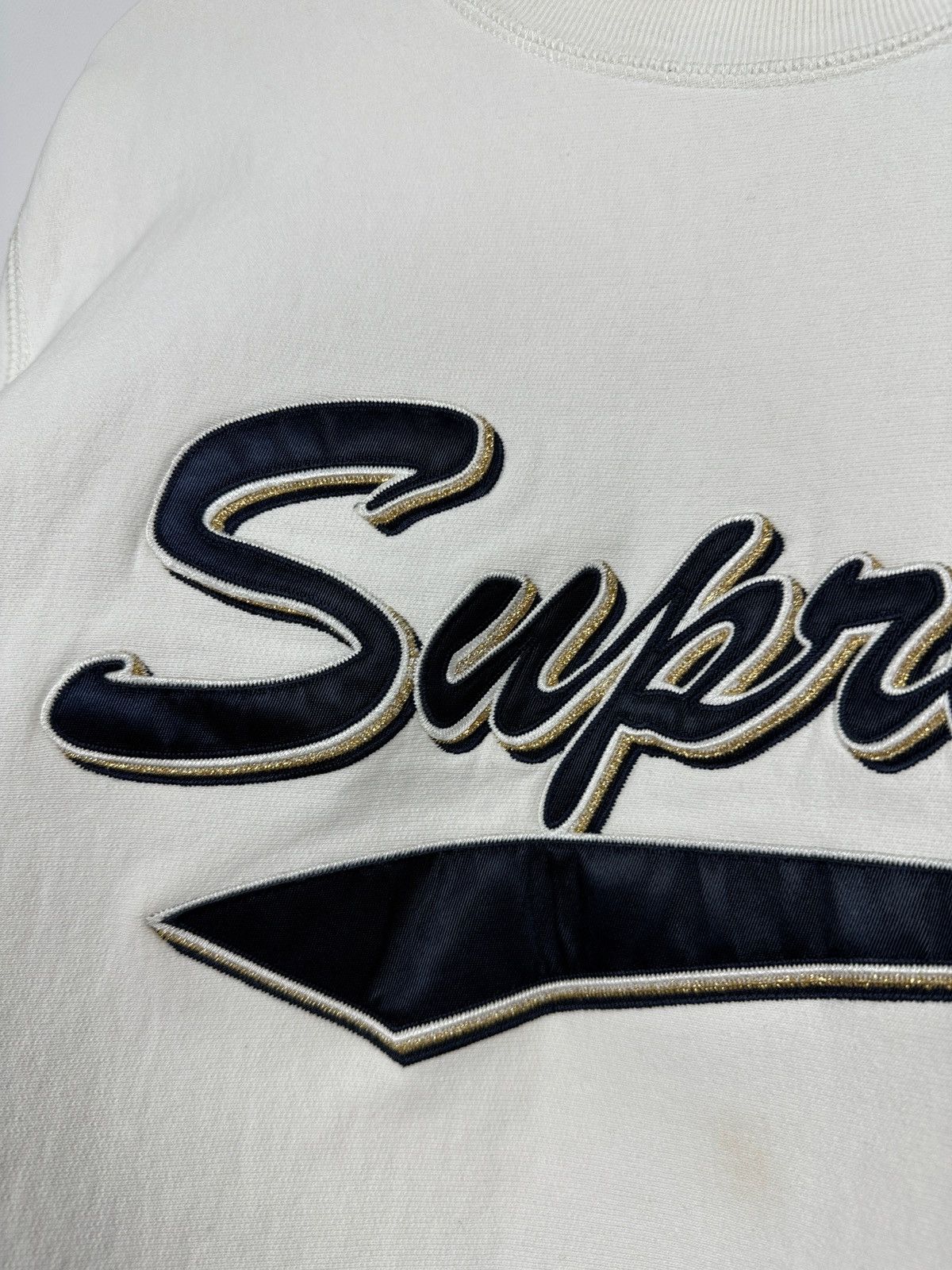 Supreme Supreme Brush Script White Crewneck Sweatshirt Size US L / EU 52-54 / 3 - 14 Thumbnail
