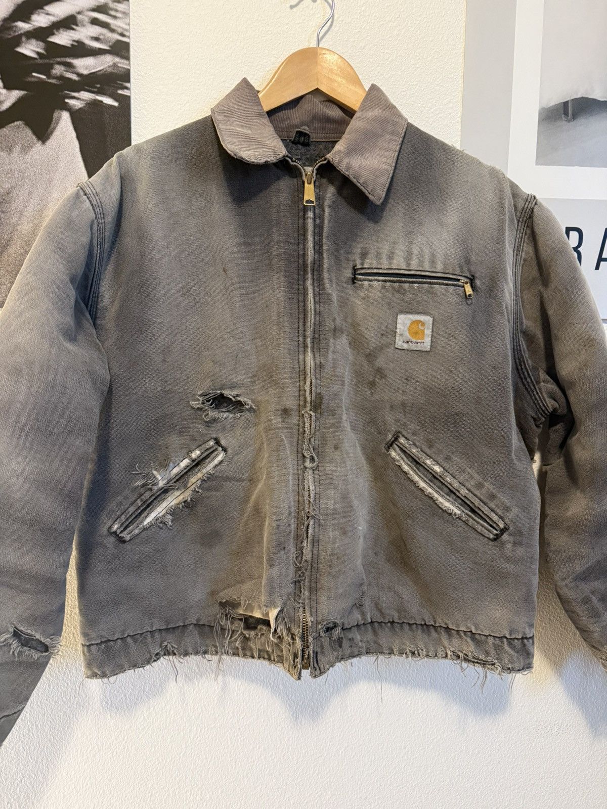Carhartt Vintage Carhartt Detroit Jacket - Smokey Grey Size US L / EU 52-54 / 3 - 5 Thumbnail