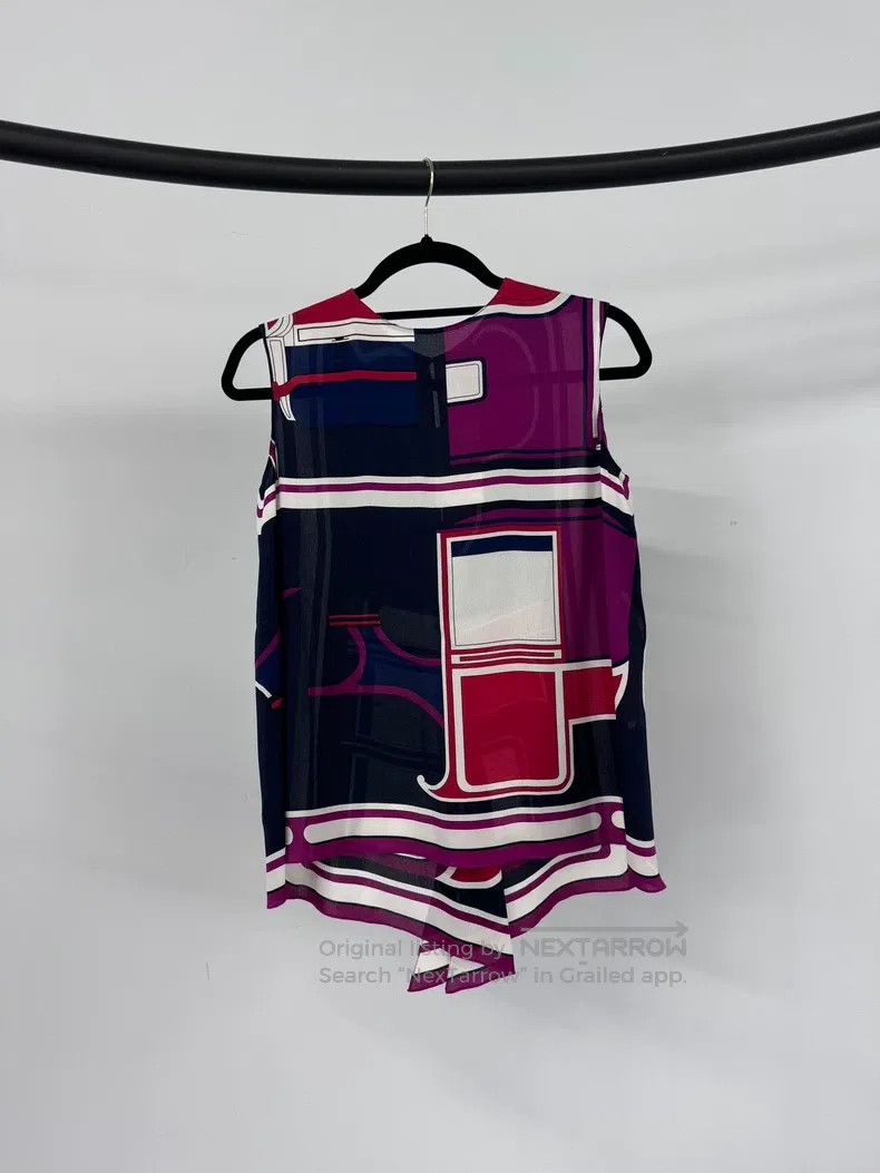 Hermes Hermes Colorful Pattern Silk Sleeveless Vest Size XXS / US 00 / IT 34 - 1 Thumbnail