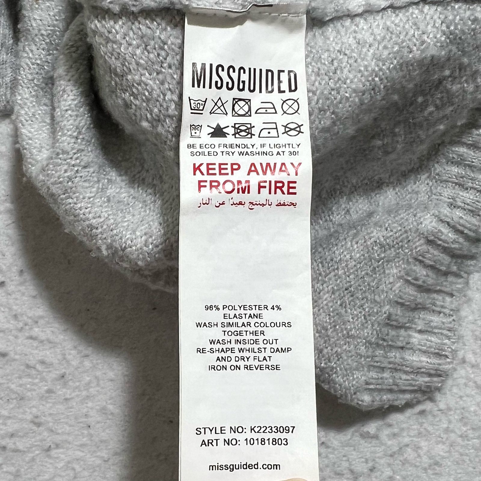 Asos Missguided Women's 6/8 Cropped Crewneck Sweater Crop Top Size M / US 6-8 / IT 42-44 - 12 Thumbnail