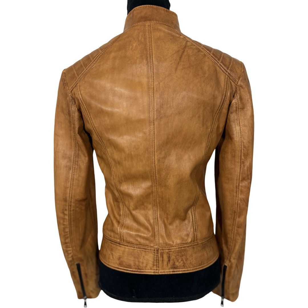 Other Florence Moon Italy Cognac Leather Moto Jacket – XS -NWT Size XS / US 0-2 / IT 36-38 - 4 Thumbnail
