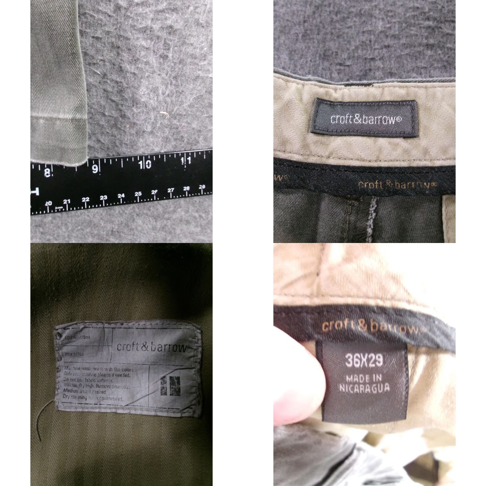 Croft & Barrow VINTAGE Croft Barrow Pants Mens 36X29 Gray Pleated Distressed Classic Workwear Pants Size US 36 / EU 52 - 8 Thumbnail
