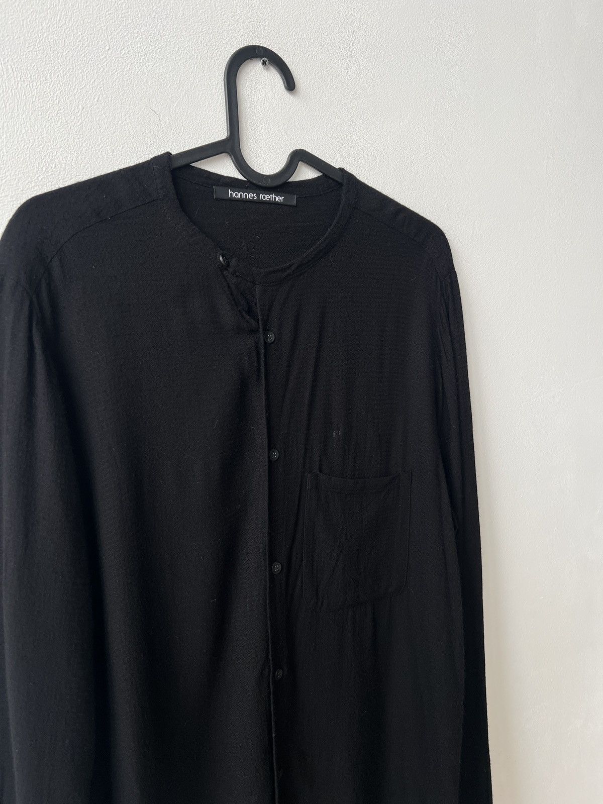 hannes roether Hannes Roether Men’s Black Cotton Shirt Size S Size US S / EU 44-46 / 1 - 6 Thumbnail