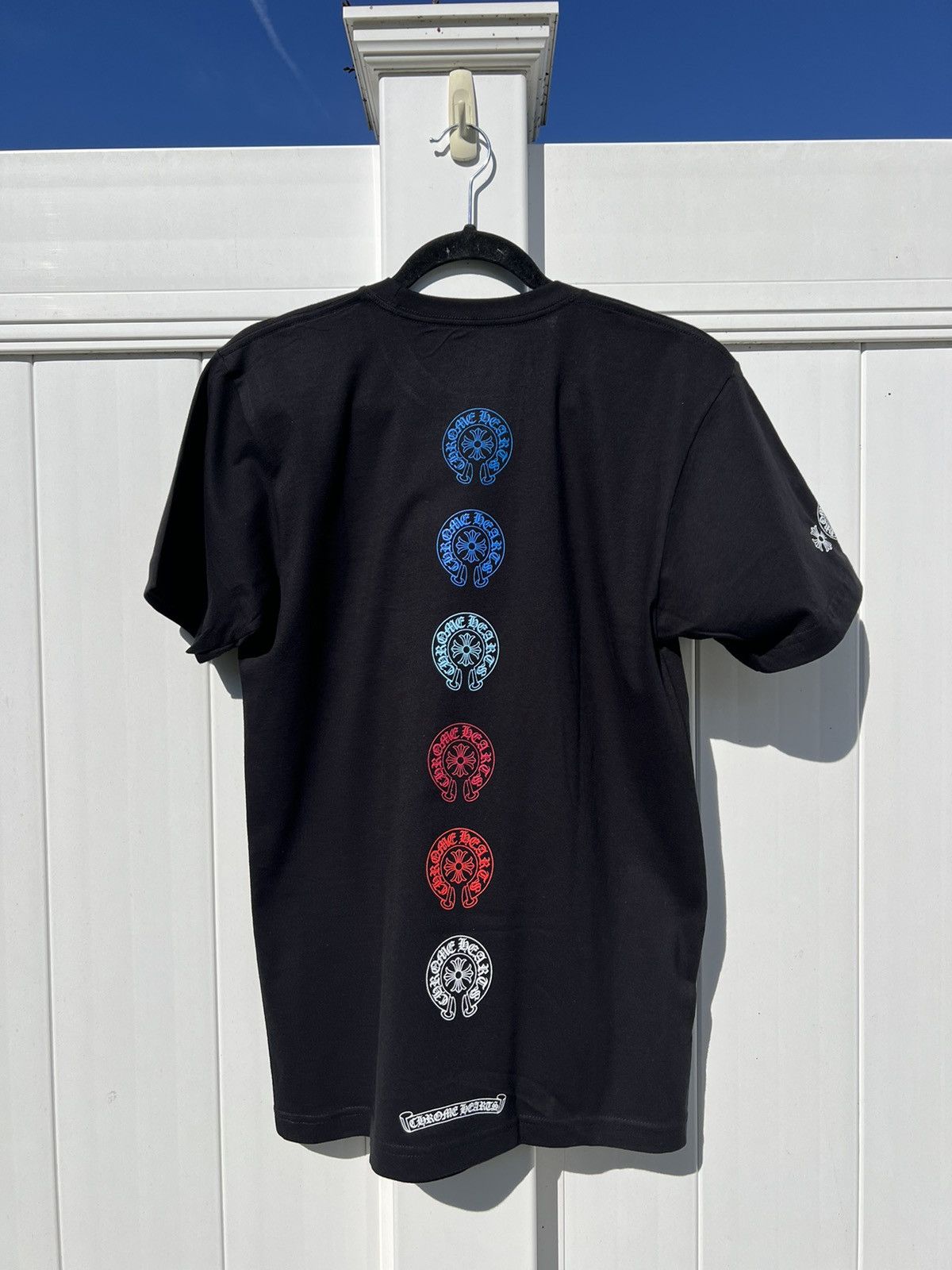 image of Chrome Hearts Multicolor Horseshoe T-Shirt Size Medium in Black, Men's