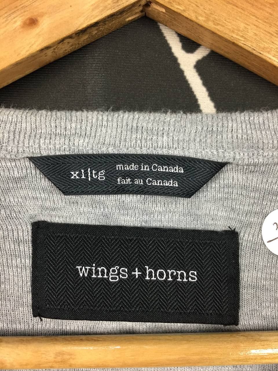 Wings + Horns Wings + Horns Made in Canada Slub Curved Hem Crew Neck Tee Size US XL / EU 56 / 4 - 16 Thumbnail