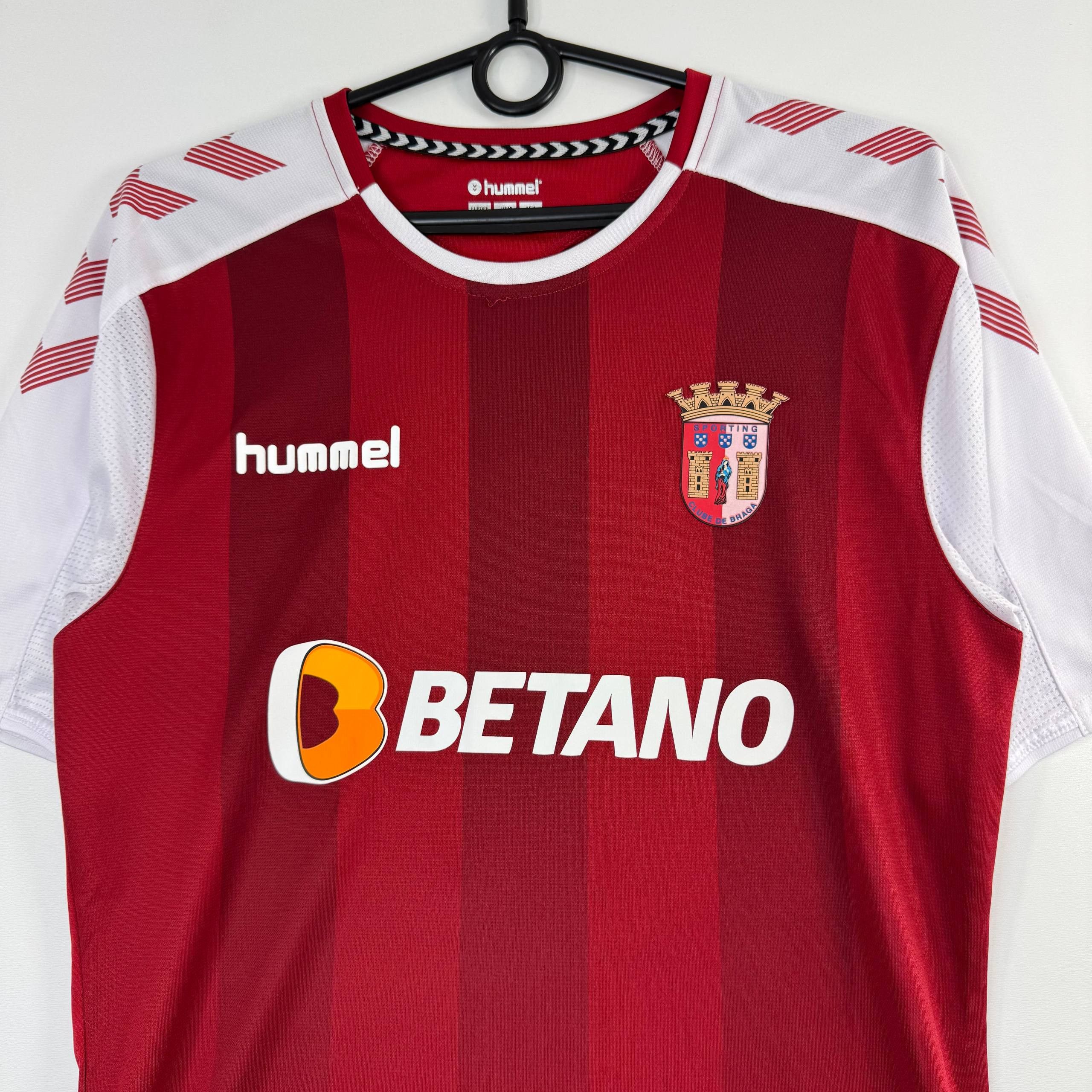 Hummel Hummel SC Braga Home Jersey Red White Betano Mens Size S Size US S / EU 44-46 / 1 - 2 Thumbnail