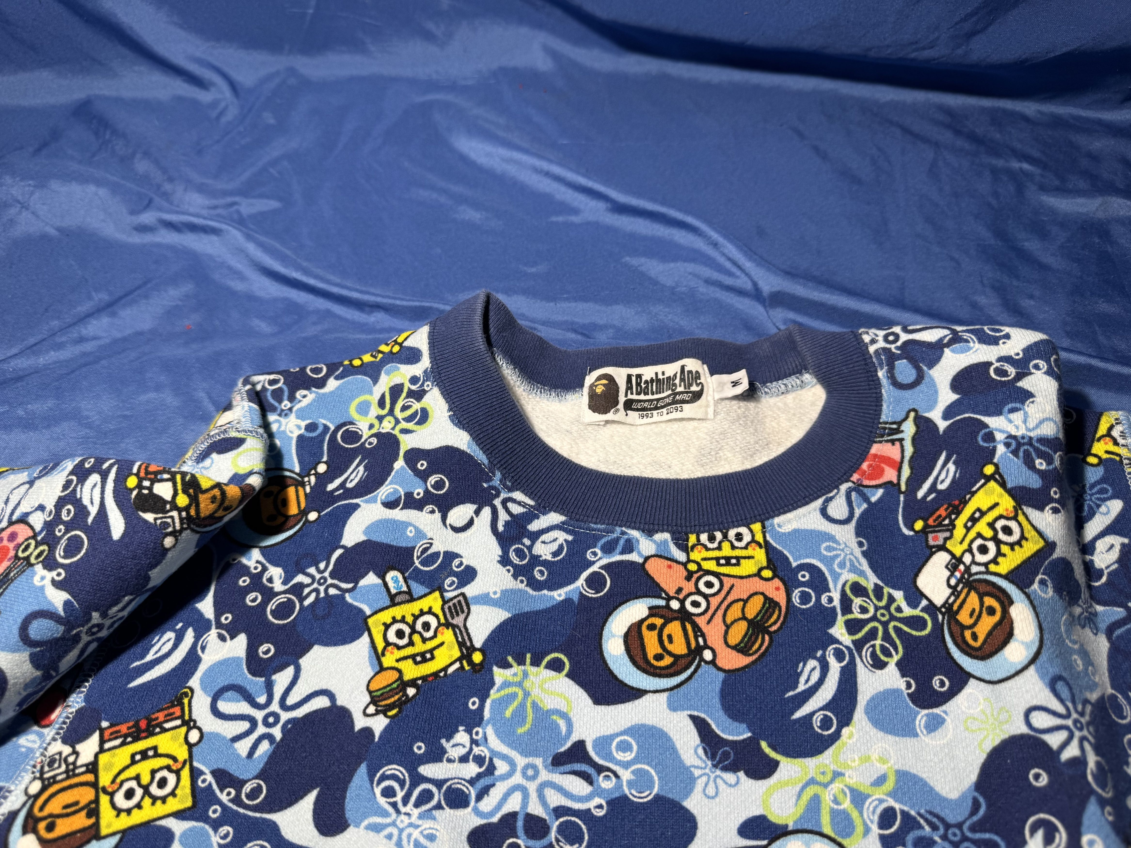 Bape Bape x Spongebob vintage crewneck sweater medium *rare* Size US M / EU 48-50 / 2 - 3 Thumbnail