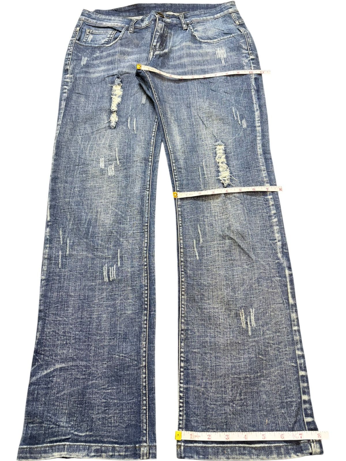 Edwin Vintage Japanese Brand Faded Wash Distressed Jeans Size 31" - 8 Thumbnail