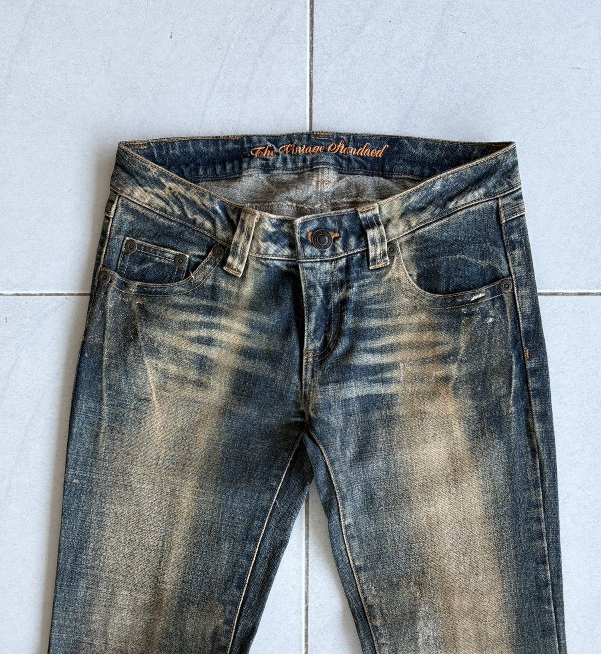 Japanese Brand Japanese High Quality Flared Jeans Distressed Denim Size US 29 - 4 Thumbnail