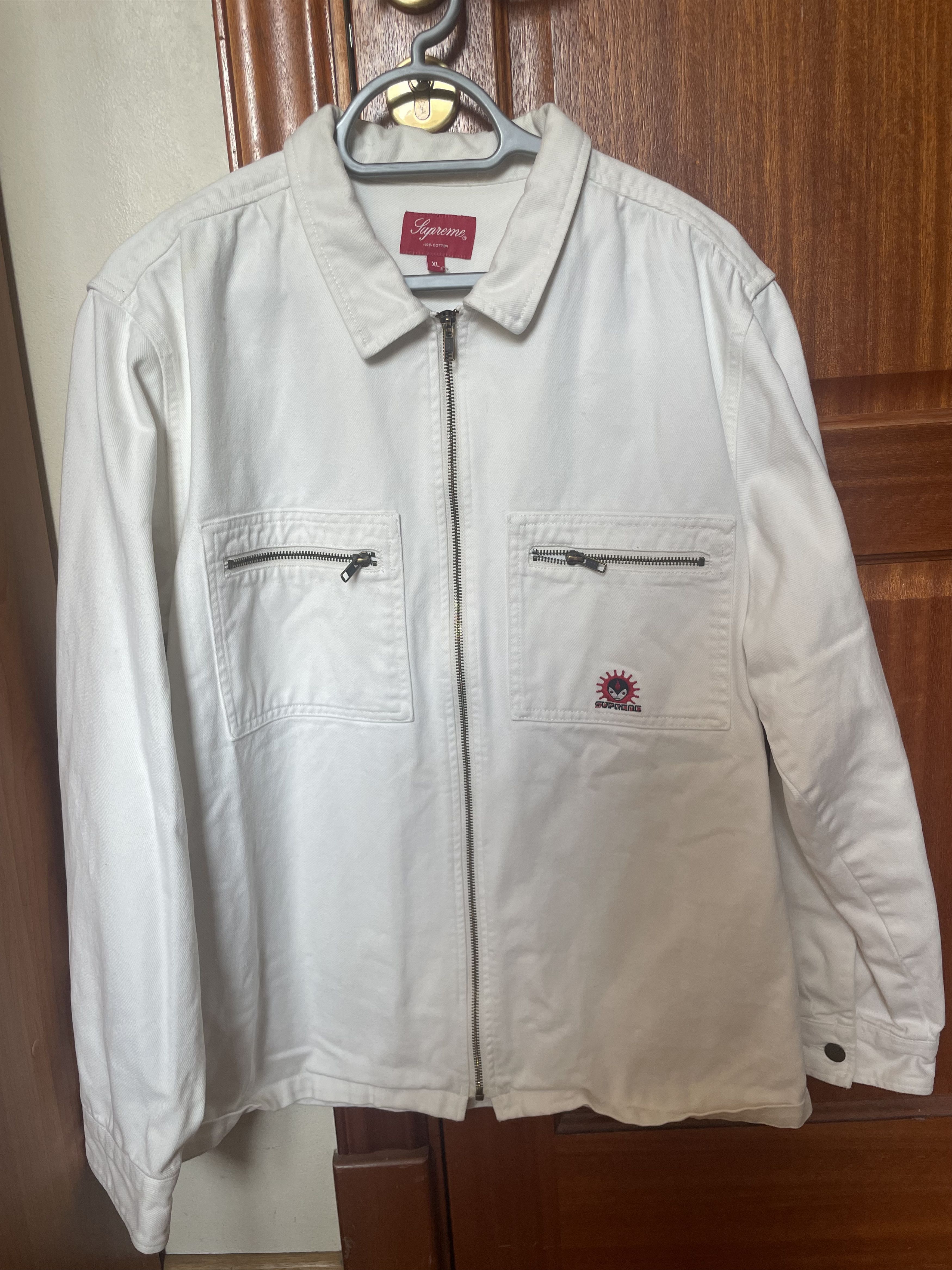 Supreme White Supreme Jacket Size US XL / EU 56 / 4 - 1 Thumbnail