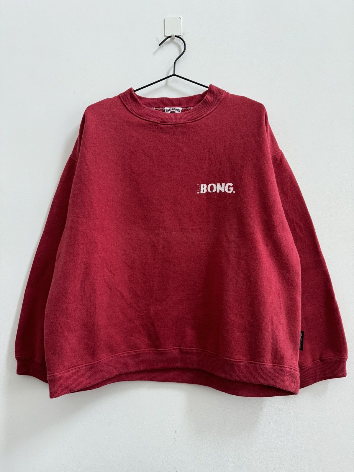 image of Vintage Billabong Sweatshirt in Red, Men's (Size Medium)