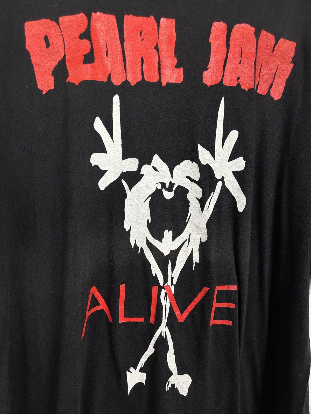 Band Tees 90s Vintage Pearl Jam Alive Faded Line Short Sleeve T-Shirt Size US XL / EU 56 / 4 - 2 Thumbnail