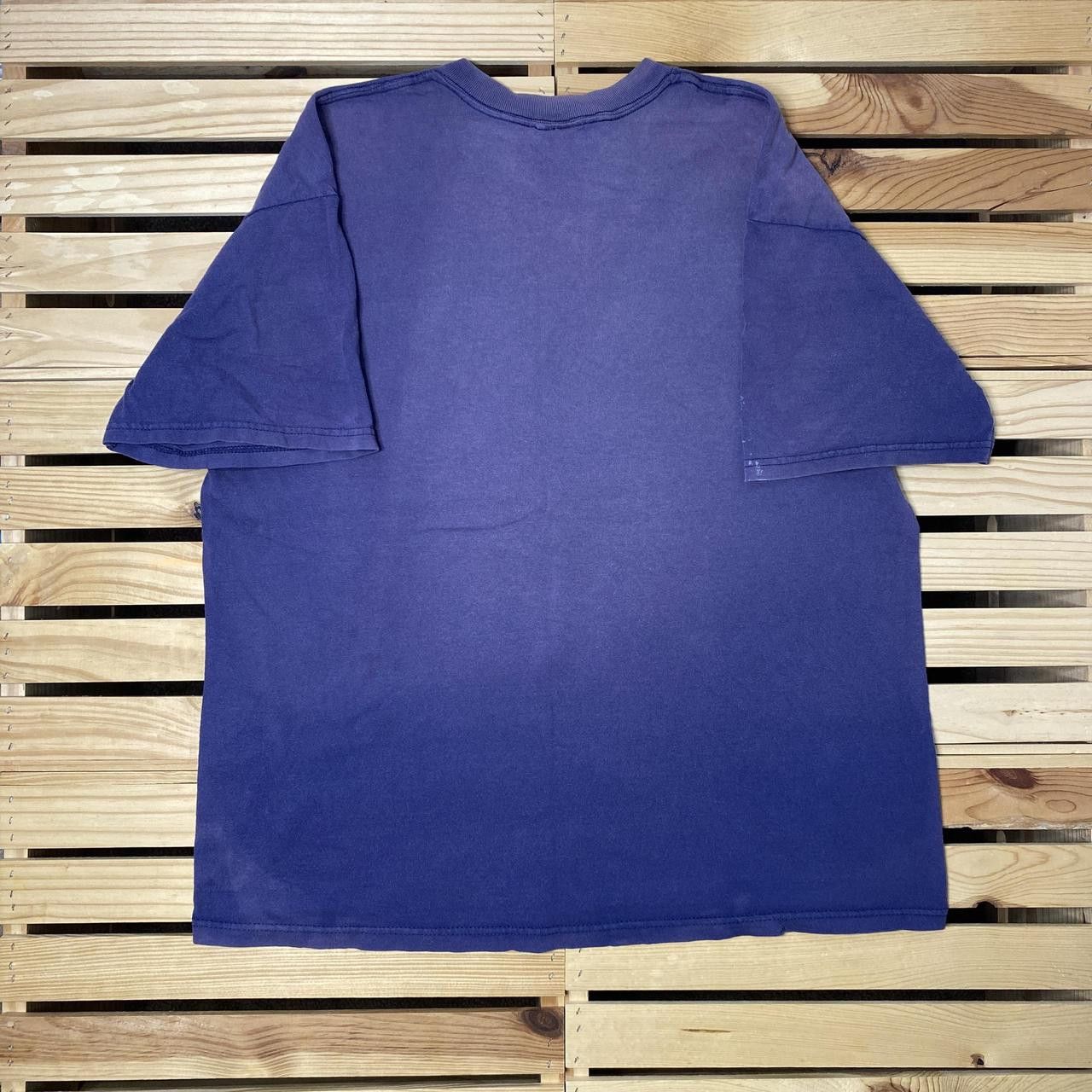 Nike Vintage Nike Center Check Faded Navy Blue Tee Size Large Size US L / EU 52-54 / 3 - 2 Thumbnail
