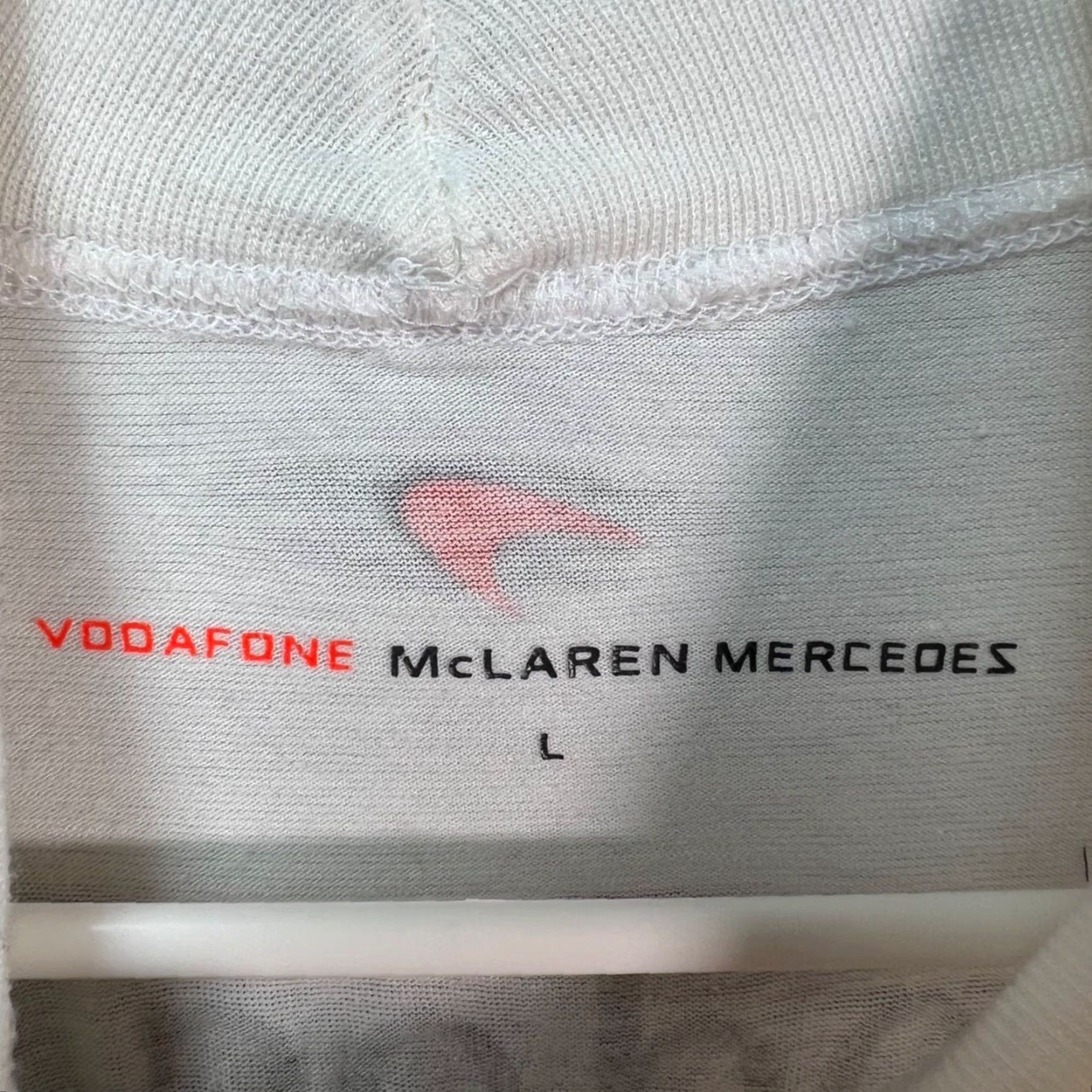 Vintage VINTAGE Vodafone McLaren Mercedes Formula 1 Racing Long Sleeve T Shirt White Size US L / EU 52-54 / 3 - 3 Thumbnail