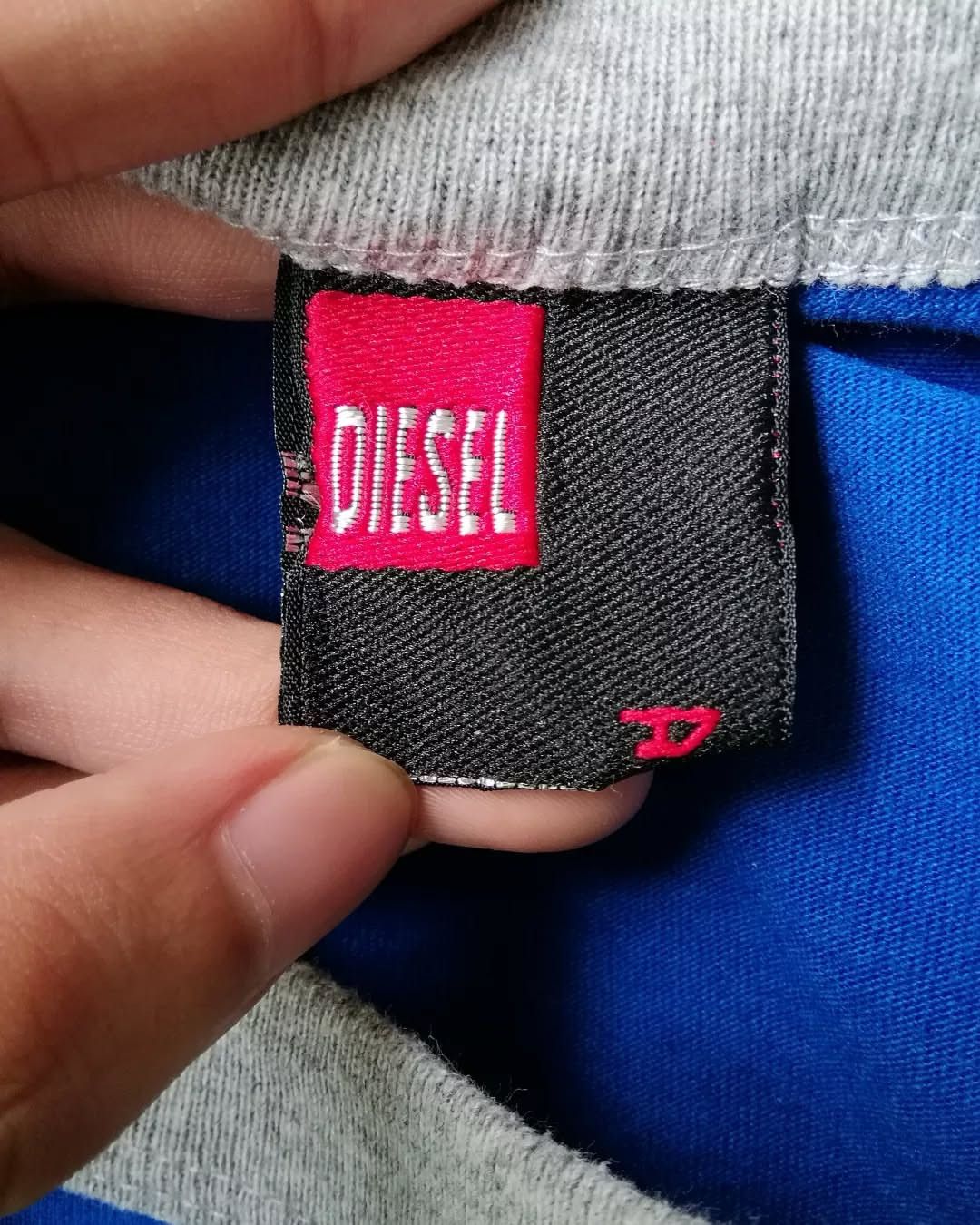 Diesel × Vintage Vintage Diesel Kanji Art Blue Ringer Tees Size US L / EU 52-54 / 3 - 4 Thumbnail