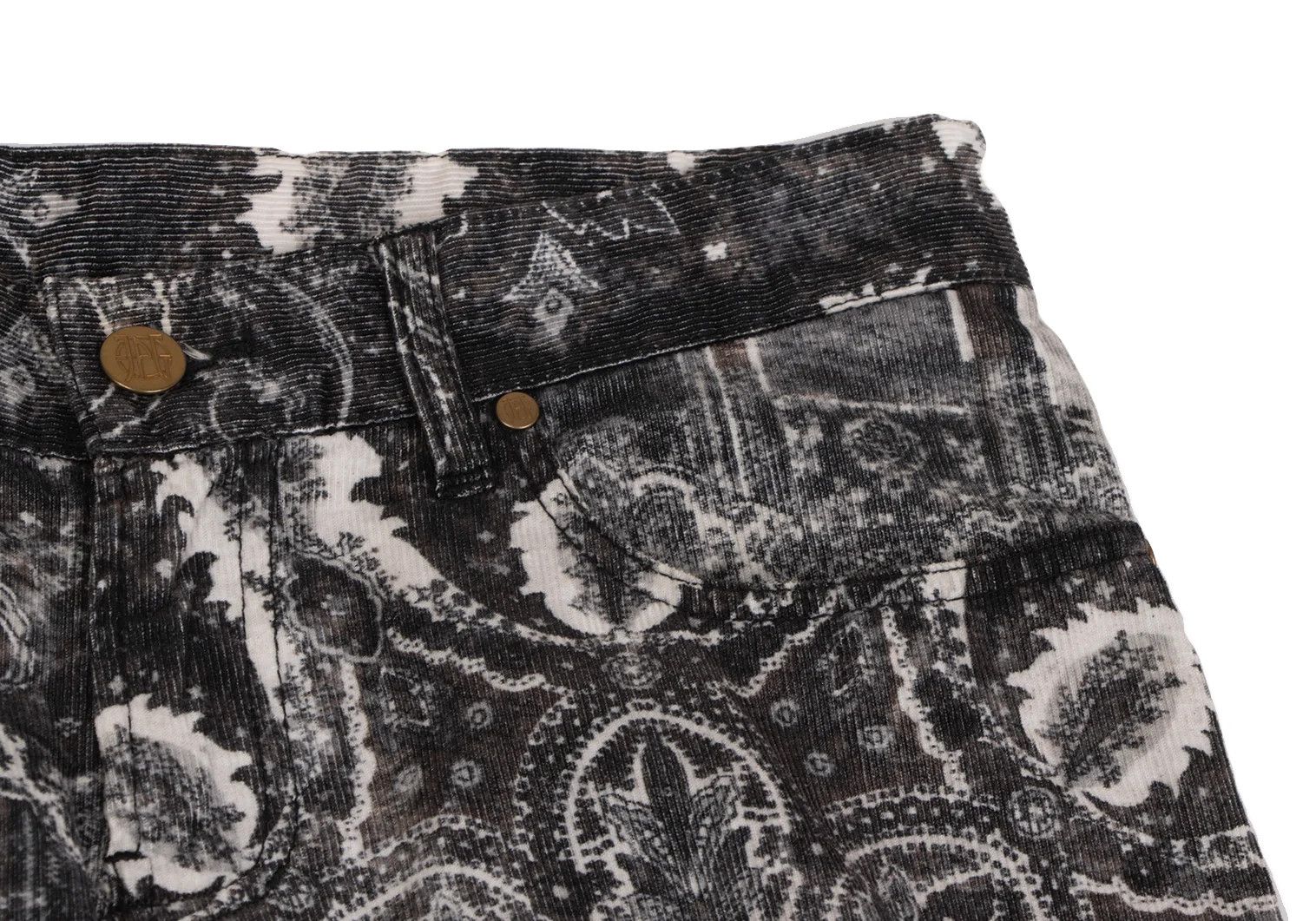 Jean Paul Gaultier Corduroy Flared Pants in Black and Off-White Size US 32 / EU 48 - 8 Thumbnail