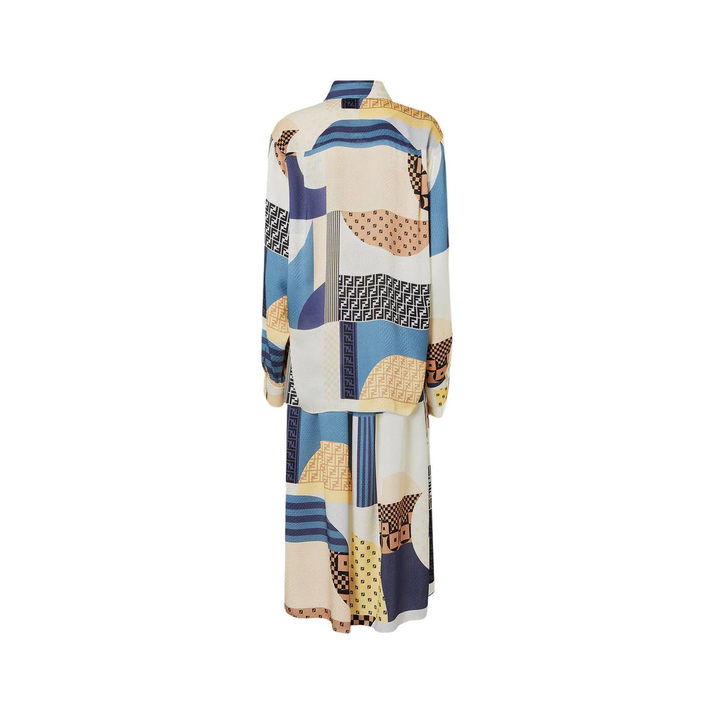 FENDI Blue Silk Dress New )