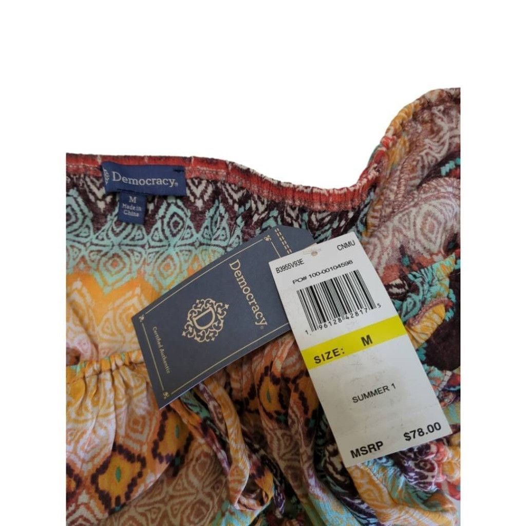 Other Democracy Women's M Off The Shoulder Top Southwestern Boho Size M / US 6-8 / IT 42-44 - 4 Thumbnail