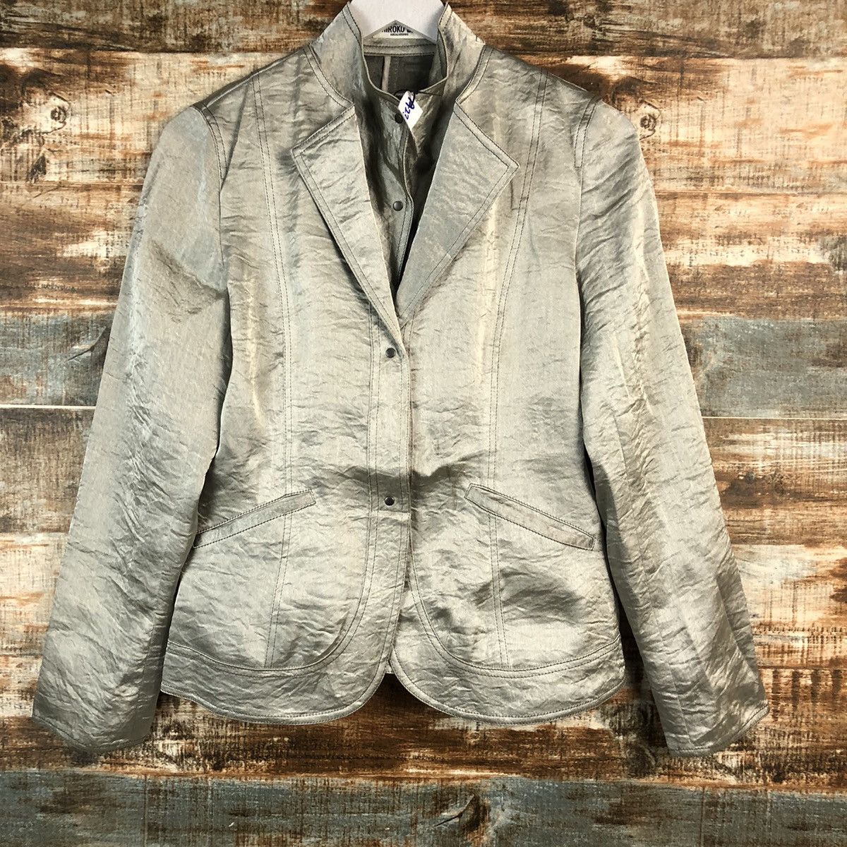 Hiroko Koshino Homme Hiroko Bis hiroko koshino Grey Blazer #A2396 Size S / US 4 / IT 40 - 3 Thumbnail