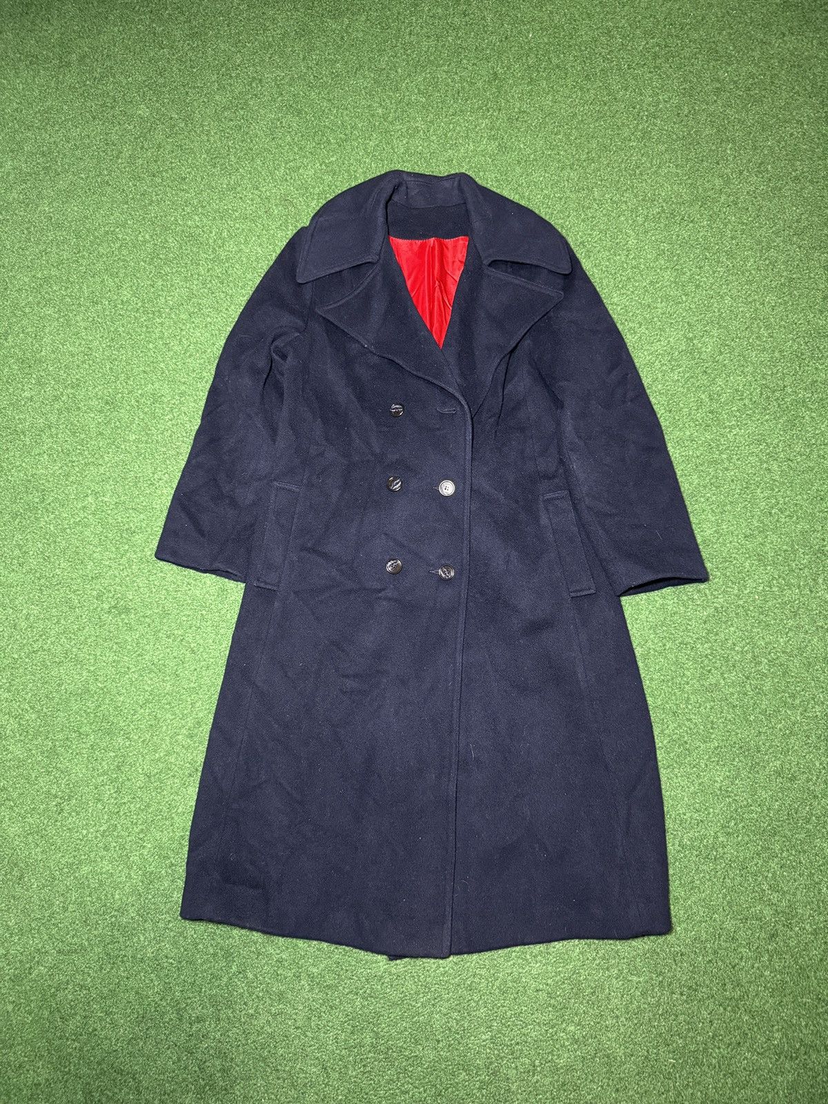 Vintage Vintage Ruby Martin Navy Blue Wool Medium Pea Over Coat Size M / US 6-8 / IT 42-44 - 1 Thumbnail