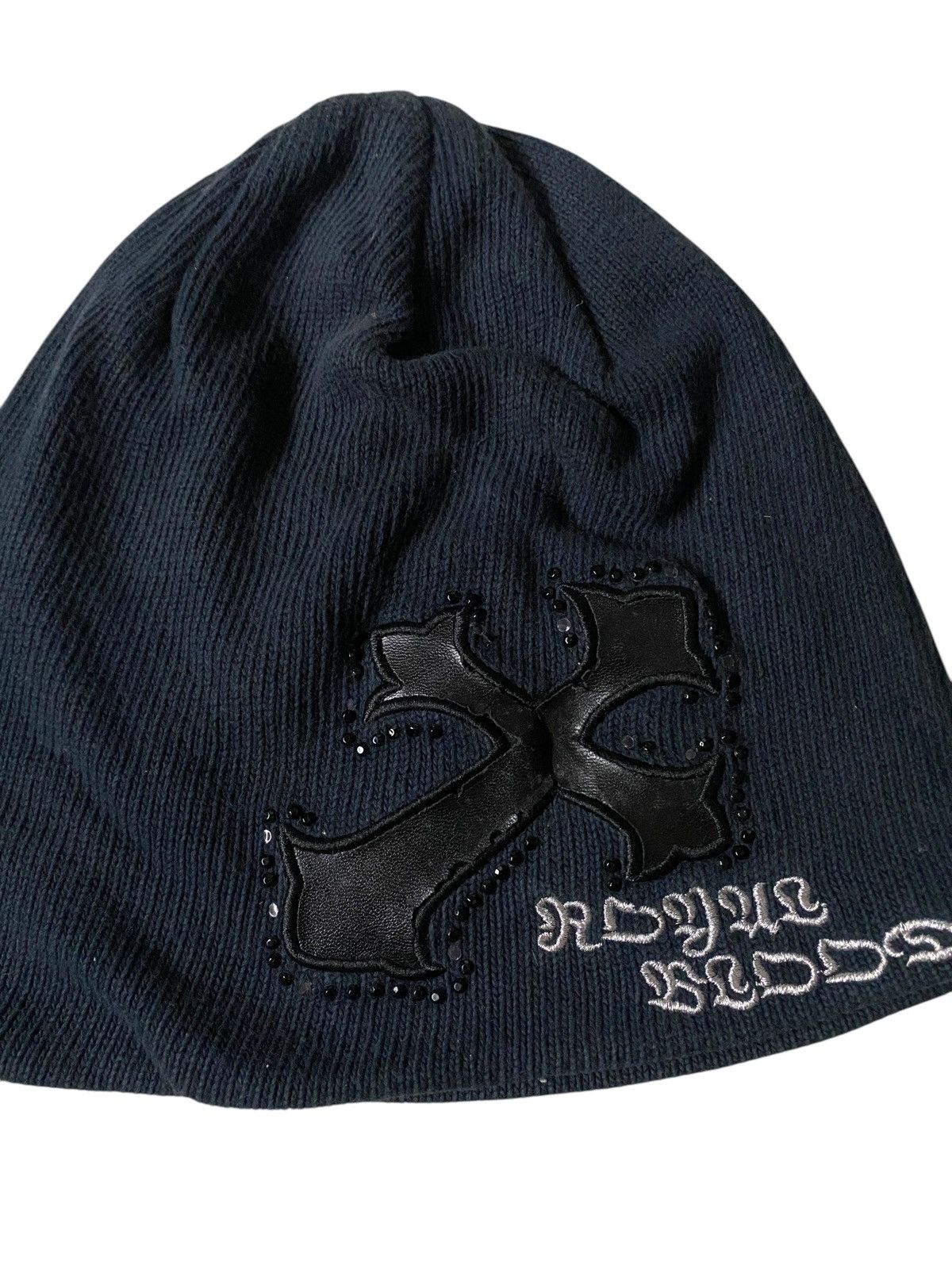 Le Grande Bleu (L.G.B.) Royal Blood Cross Studded Beanie Hat Size ONE SIZE - 2 Thumbnail