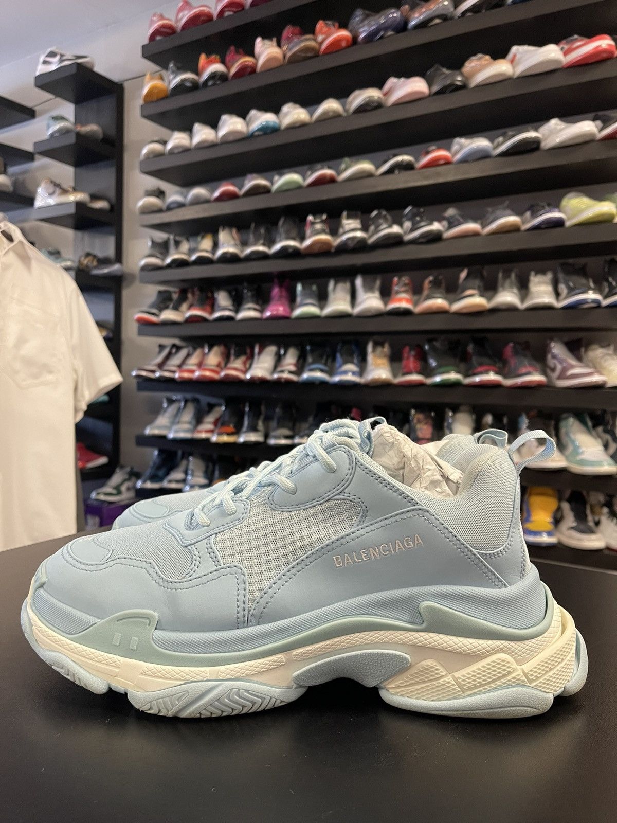 Balenciaga Size 12US/45US - Balenciaga Triple S "Light Blue" Size US 12 / EU 45 - 1 Thumbnail