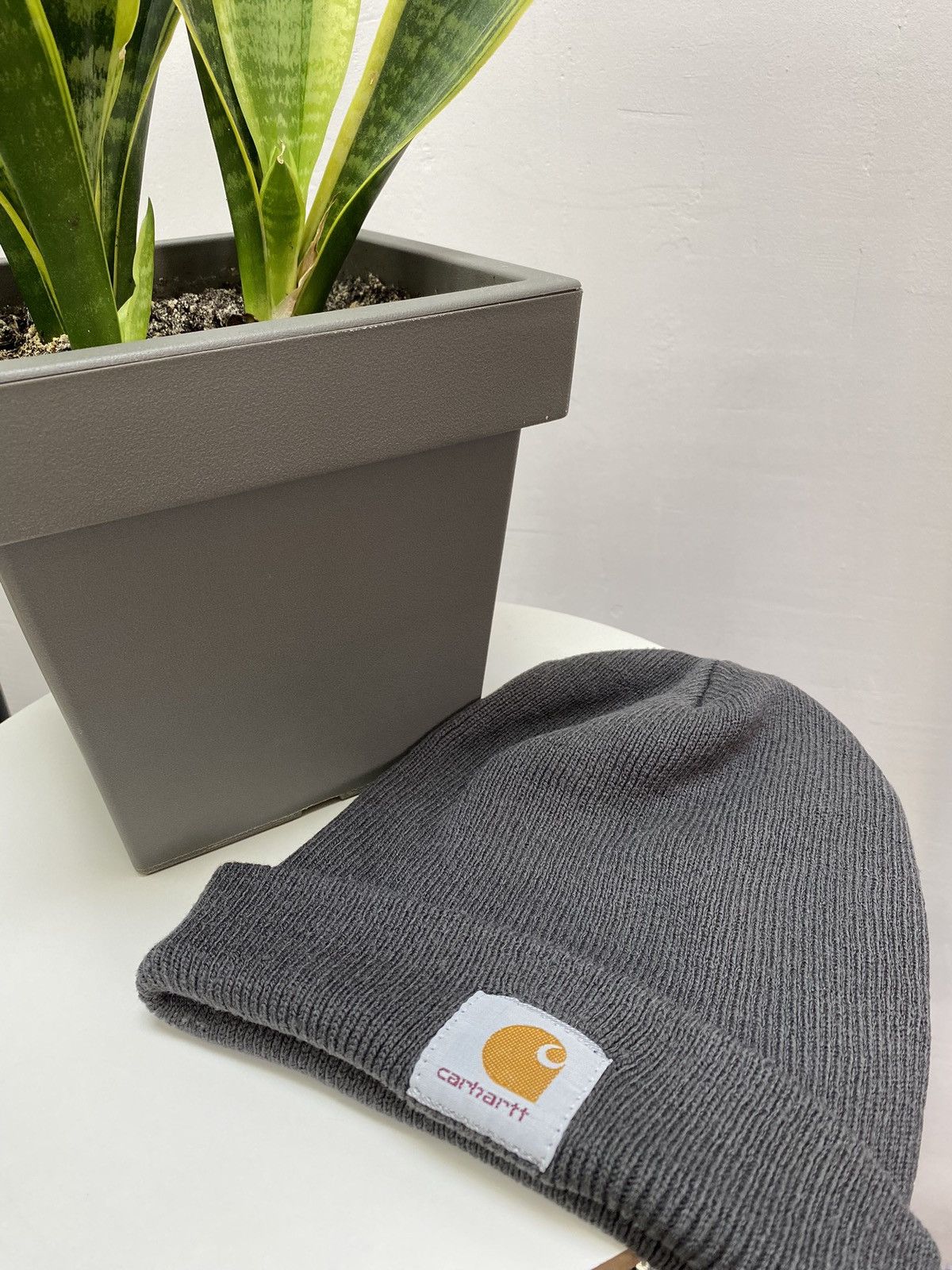 Carhartt Carhartt Beanie Hat Cap Tan Brown Workwear Skater Knit Cuff Size ONE SIZE - 1 Thumbnail