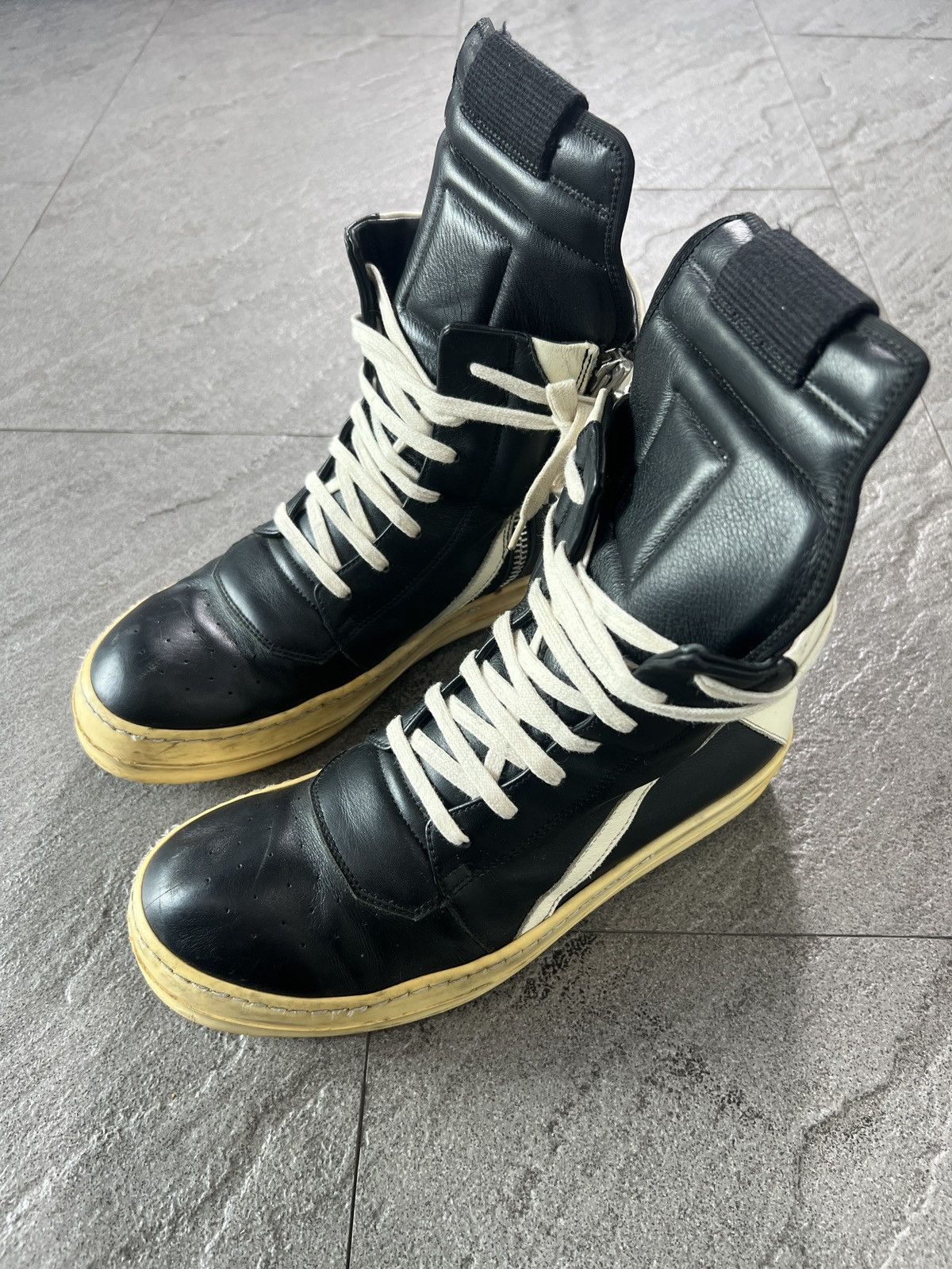 Rick Owens Rick Owens Geobasket High Top Sneakers Black EU40.5 Size US 7.5 / EU 40-41 - 2 Thumbnail
