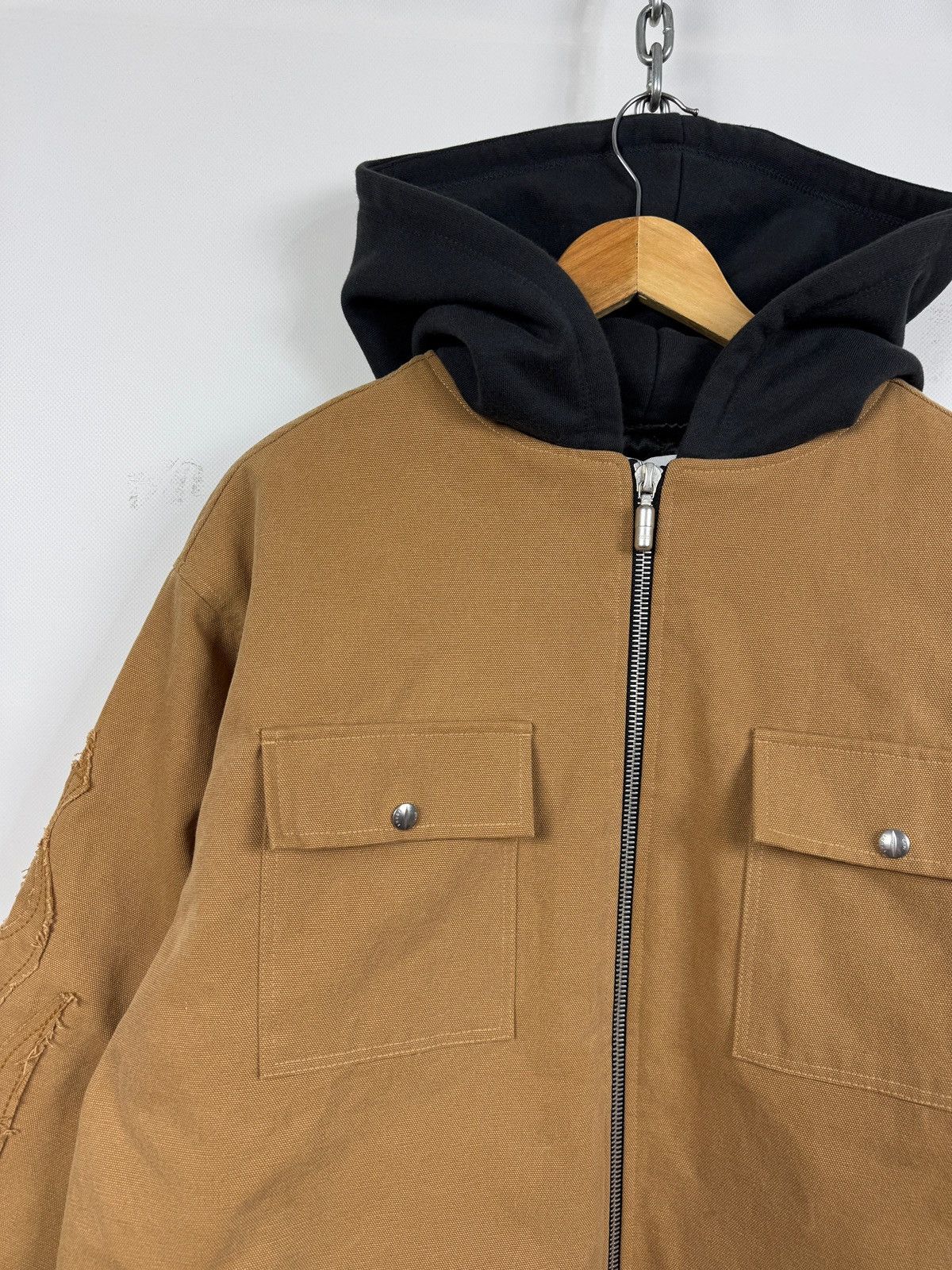 Rhude Rhude Flame Hooded Work Jacket Size US XL / EU 56 / 4 - 5 Thumbnail