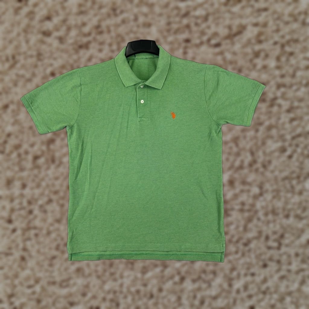 Ralph Lauren VINTAGE Ralph Lauren Polo Shirt Mens Large Green Polo Shirt L Red Solid Embroidered Logo 90s Mens Polo Size US L / EU 52-54 / 3 - 1 Thumbnail