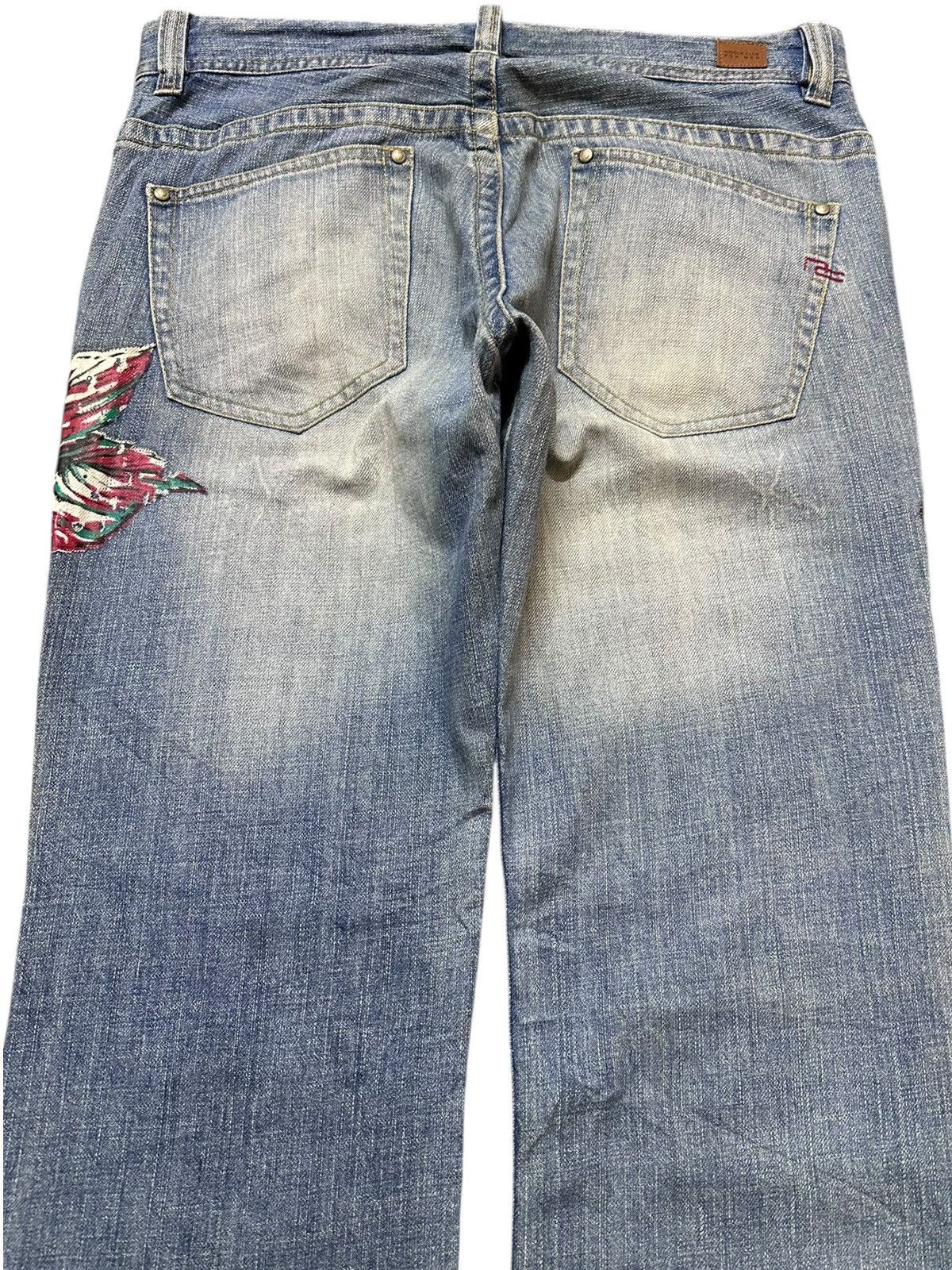 Who Decides War Vintage Nicole Club For Men Red Flower Printed Denim Size US 32 / EU 48 - 8 Thumbnail