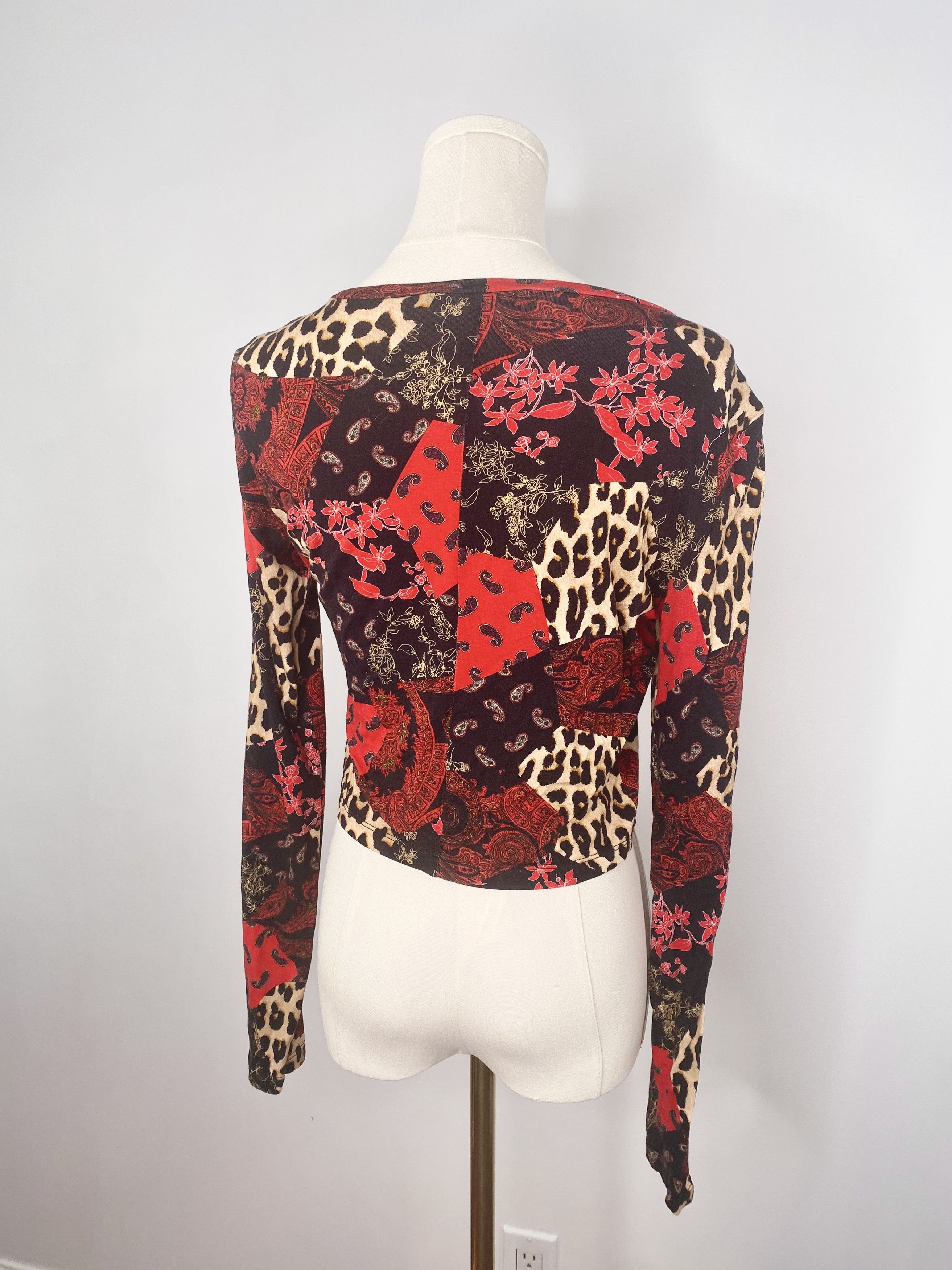 Alice + Olivia Patchwork Leopard & Paisley Sweater - Alice + Olivia Size S / US 4 / IT 40 - 4 Thumbnail