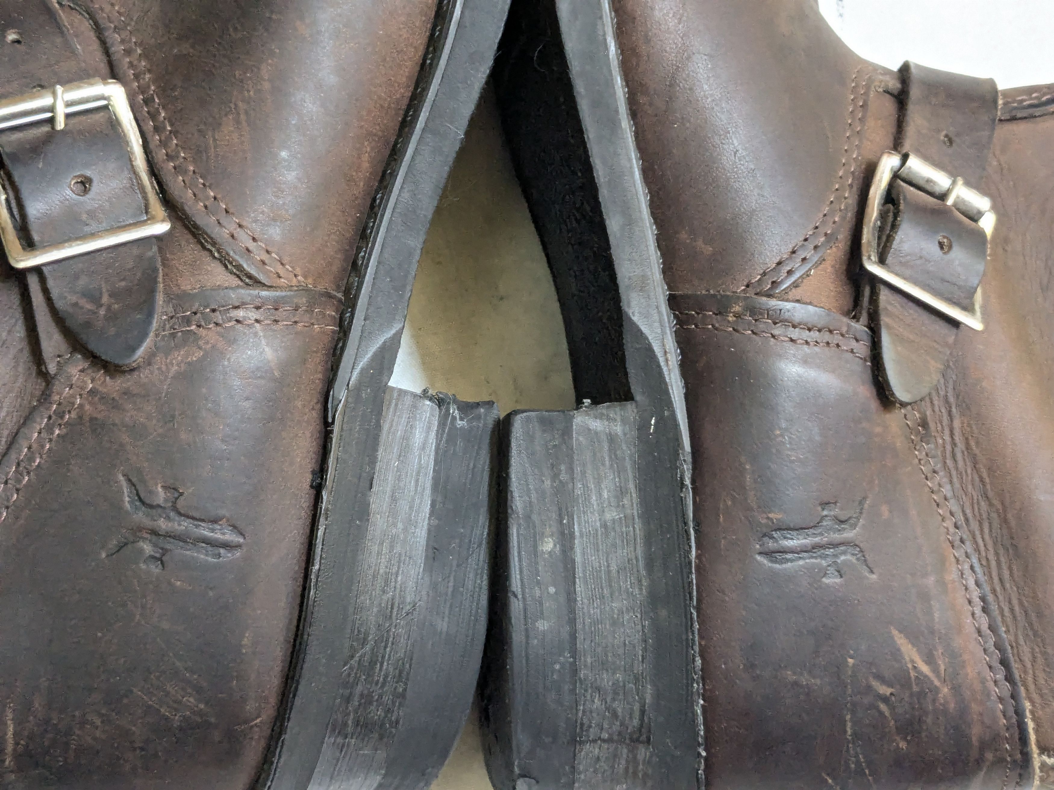 Frye Frye Engineer Boots Brown 11.5 M Leather Buckle Strap Size US 11.5 / EU 44-45 - 12 Thumbnail