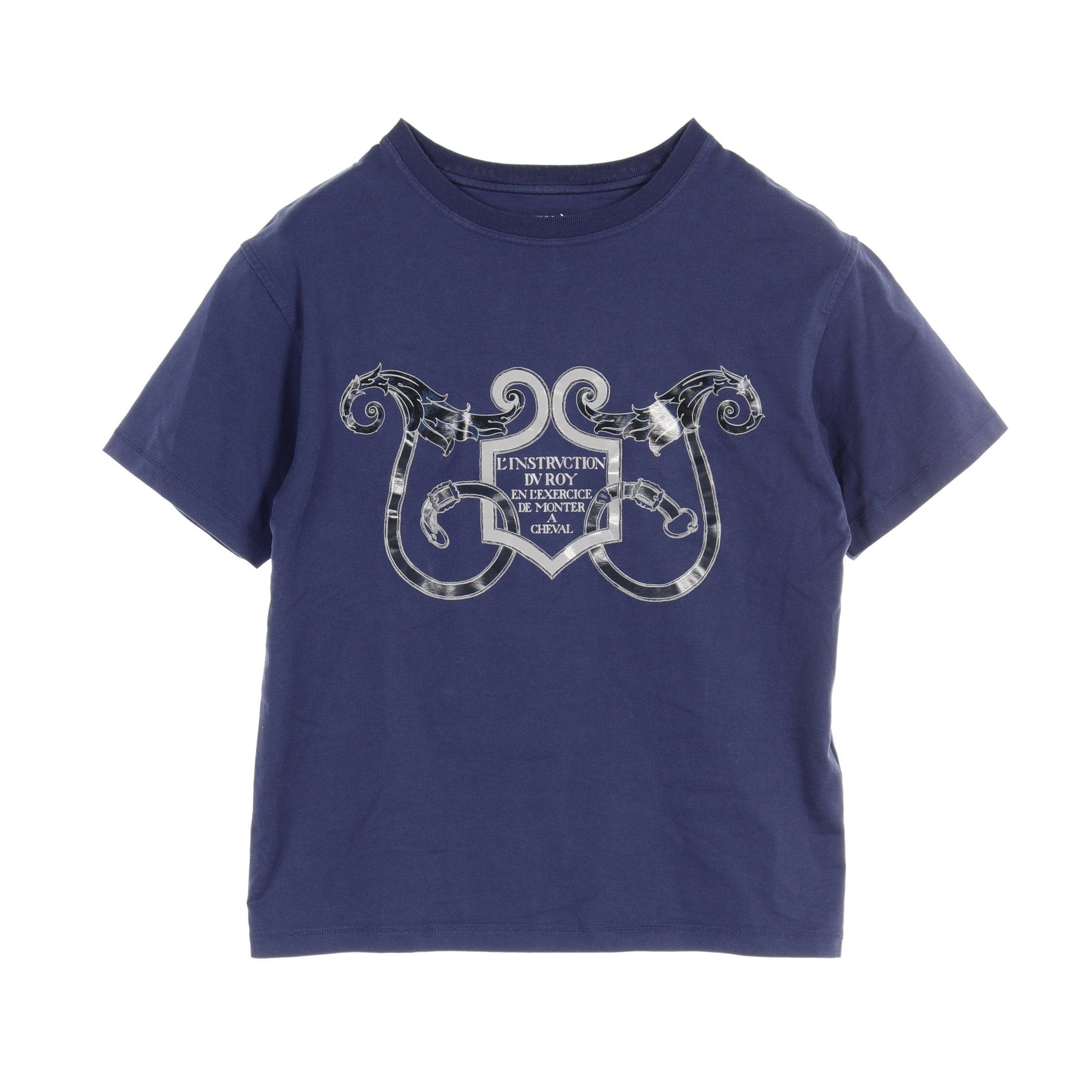 Hermes Hermes L'Instrvction Dv Roy T-Shirt Crew Neck Cotton Navy 21Ss Size ONE SIZE - 1 Thumbnail