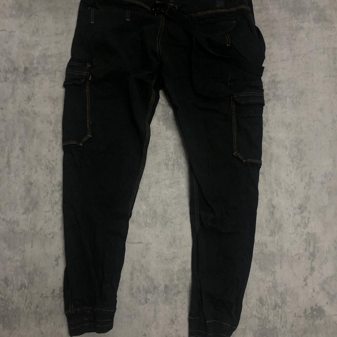 Other Black cargo jeans with adjustable waist and ankle straps Size US 34 / EU 50 - 3 Thumbnail