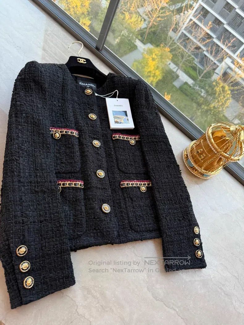 Chanel Chanel 21a Women's Castle Black Castle Jacket Size XXS / US 00 / IT 34 - 3 Thumbnail