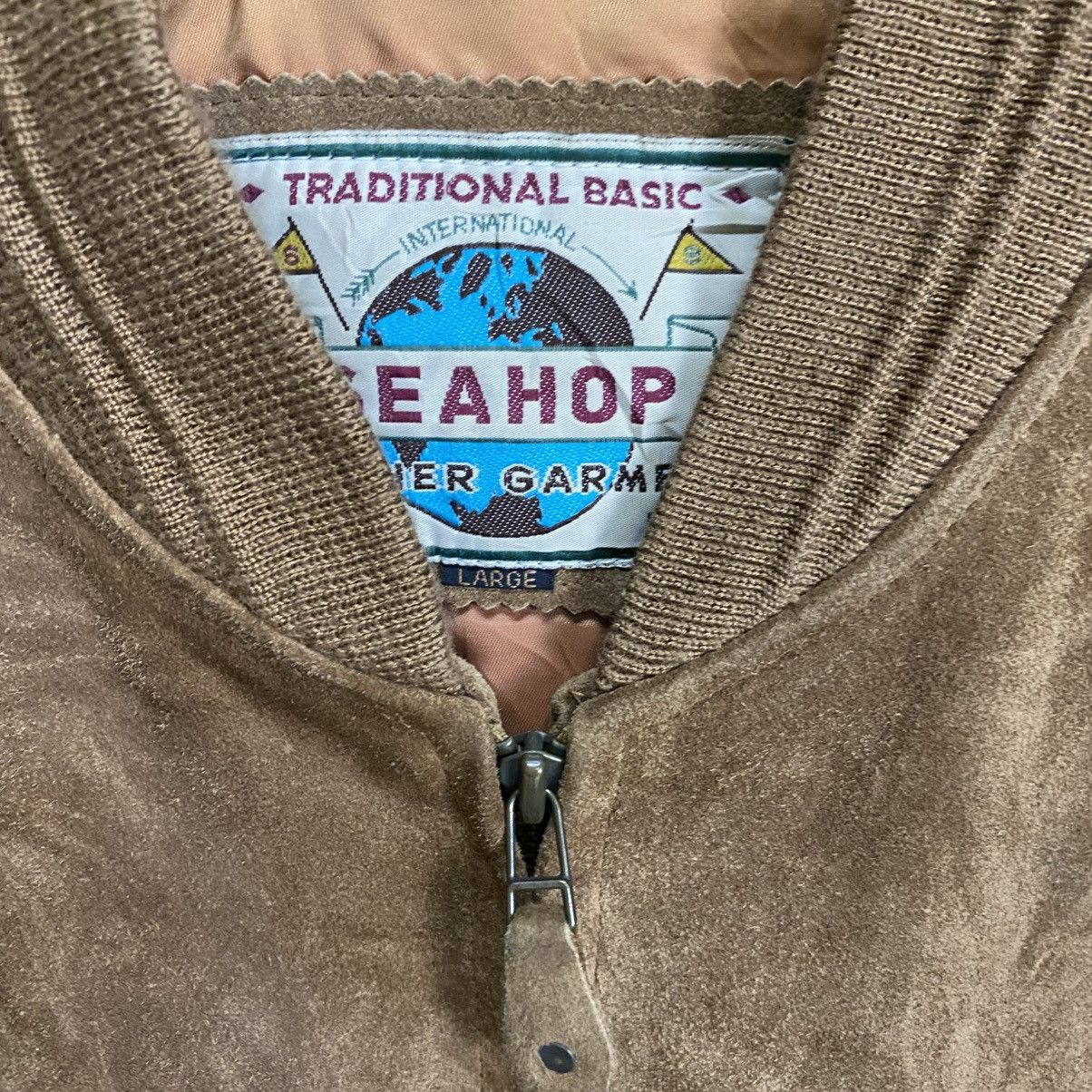 Japanese Brand Sea Hop Vintage 90s Leather Suede Jacket Schott Style Size US L / EU 52-54 / 3 - 11 Thumbnail