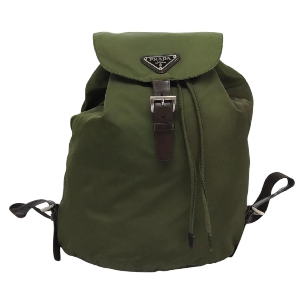 Prada Re-Nylon Khaki Synthetic Backpack Bag (Pre-Owned) Size ONE SIZE - 1 Thumbnail