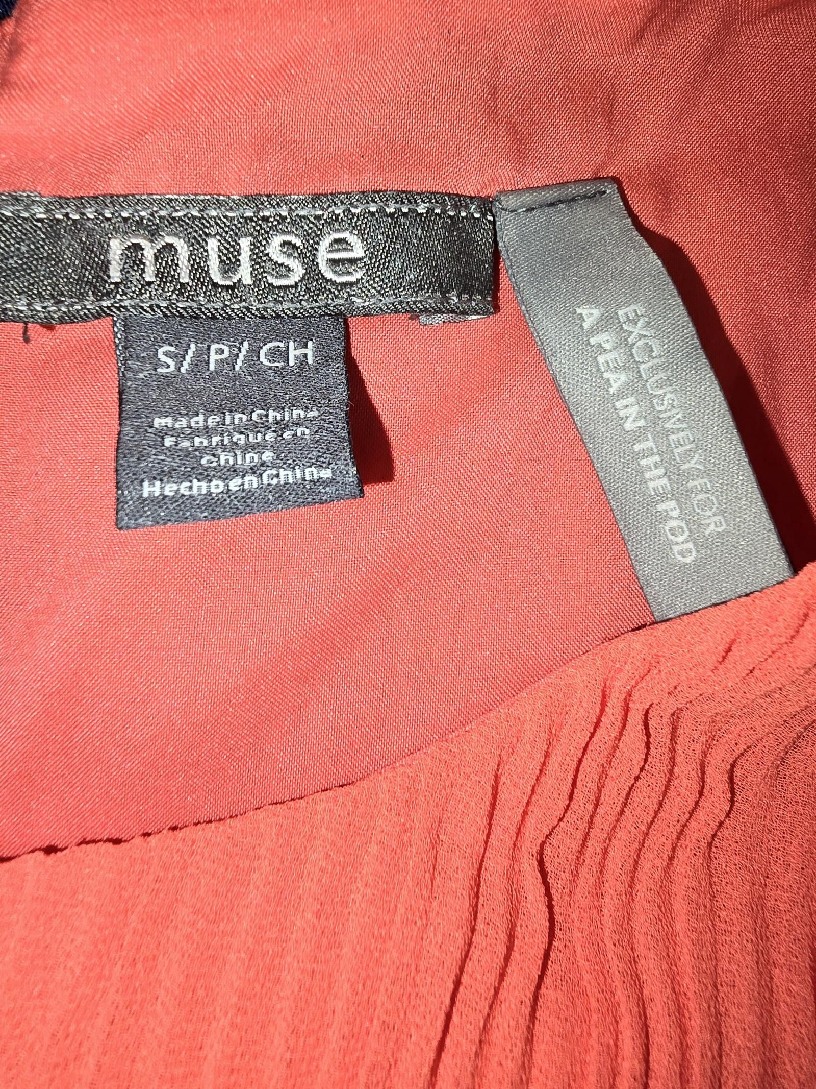 Mickey Mouse Muse Coral Layered Dress - Elegant Flare Topper Size S / US 4 / IT 40 - 2 Thumbnail