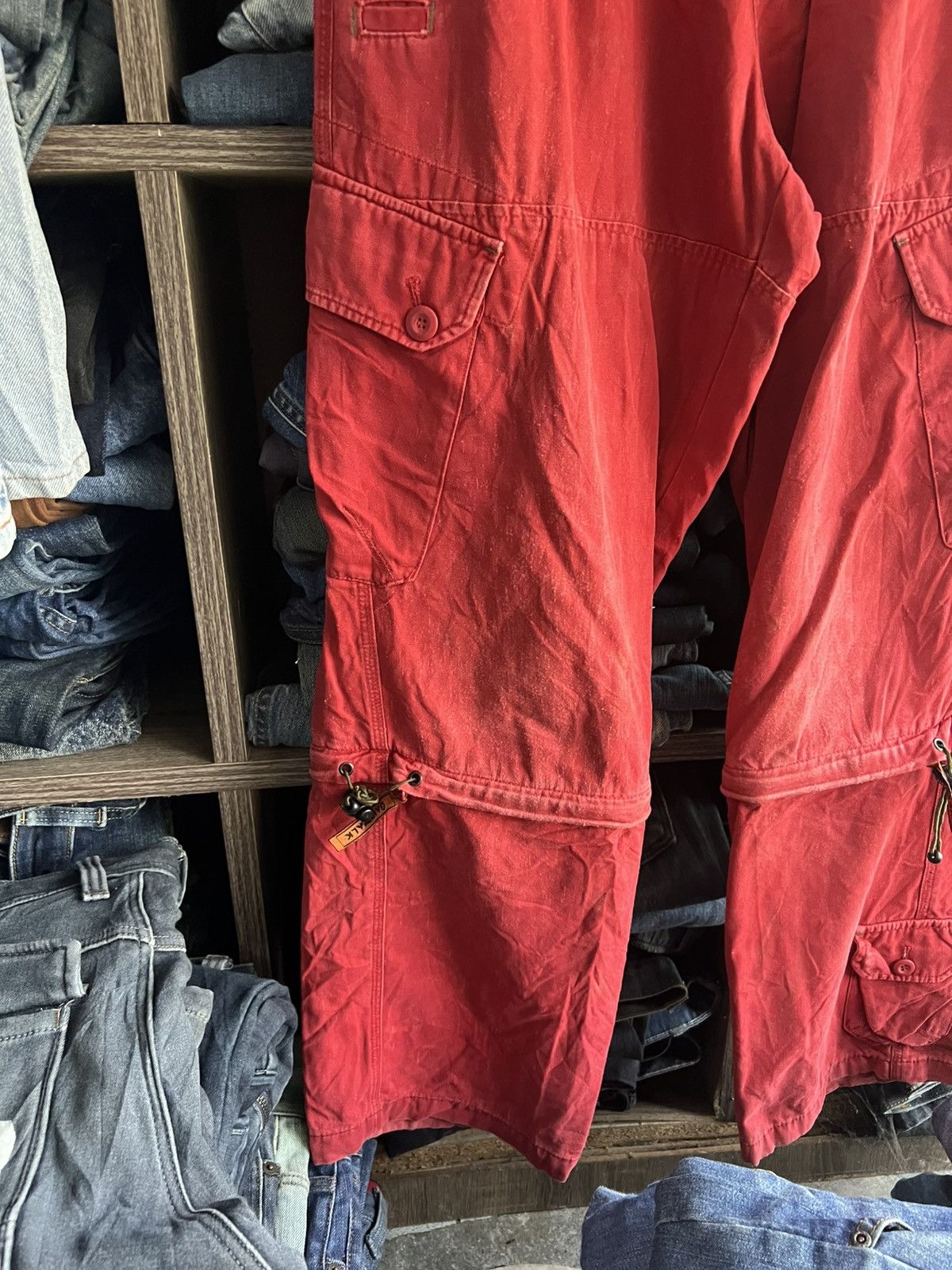 Airwalk 🔥Red Airwalk Multipockets Cargo Pant Size US 27 - 8 Thumbnail