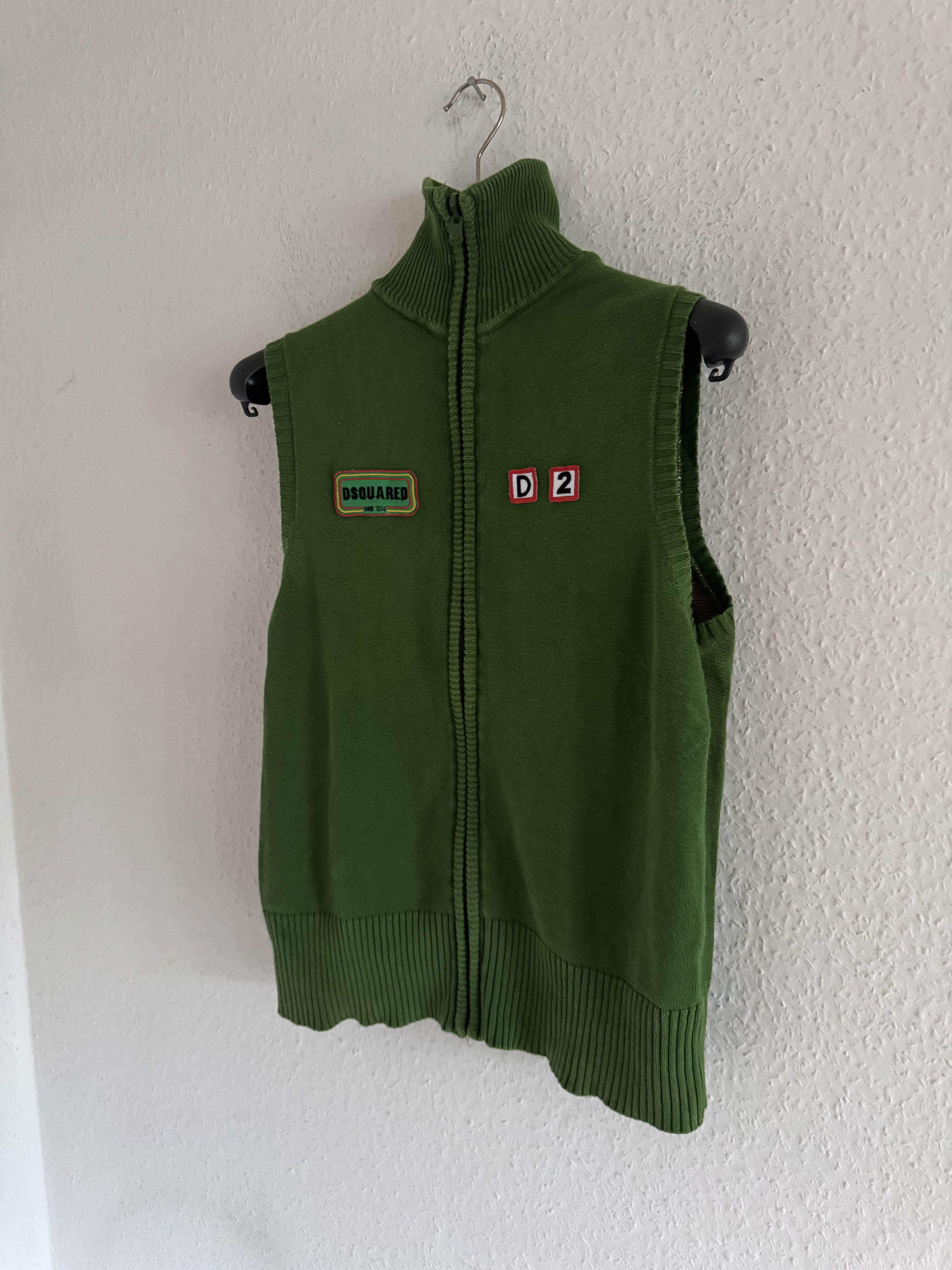 Dsquared2 Brotherhood Graphic Zip Knit Vest Size US M / EU 48-50 / 2 - 3 Thumbnail