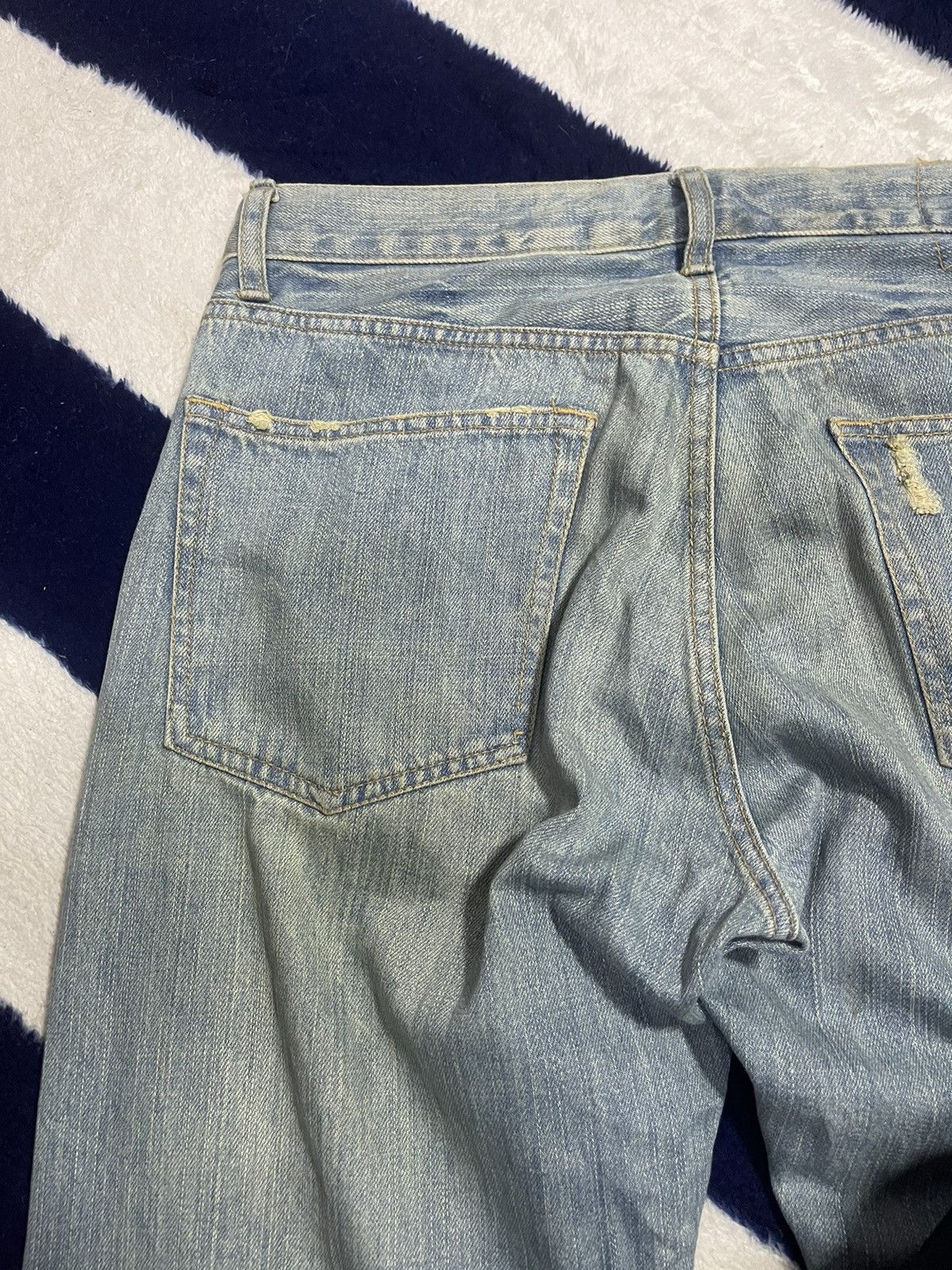 Japanese Brand Rovertry Distressed Jeans (14) Size US 32 / EU 48 - 4 Thumbnail