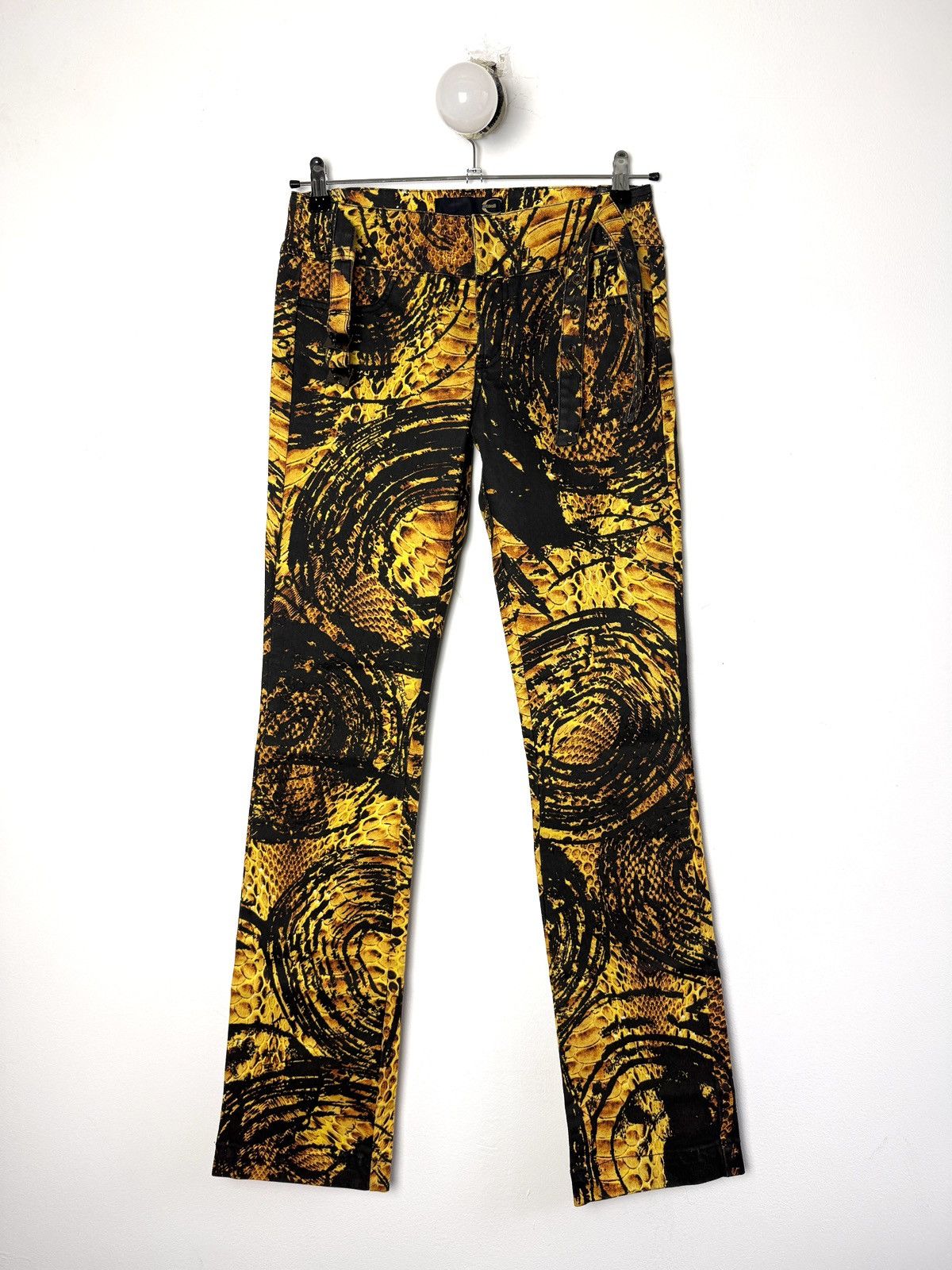 Just Cavalli RARE Just Cavalli Serpent Swirl Belted Jeans Size US 30 / EU 46 - 1 Thumbnail